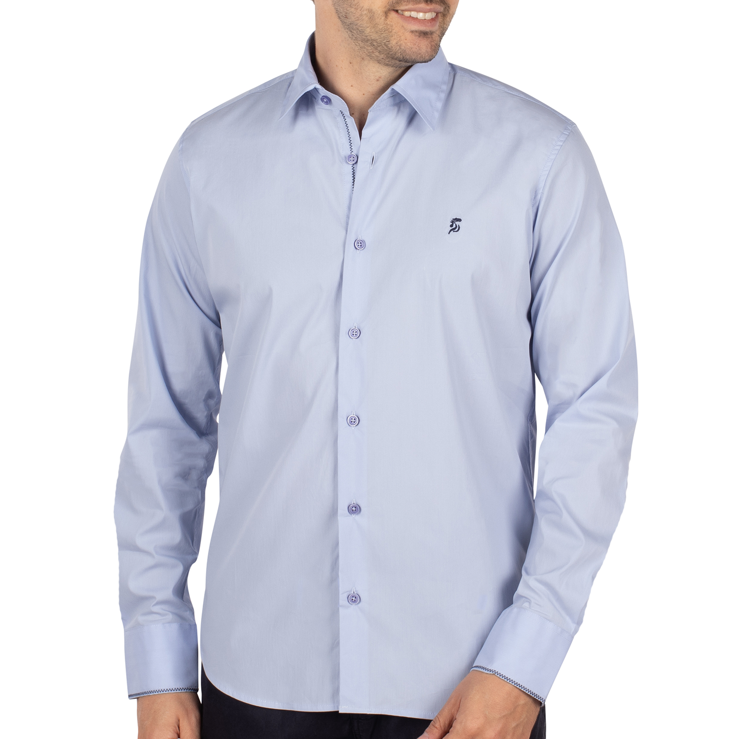 Chemise unie azura