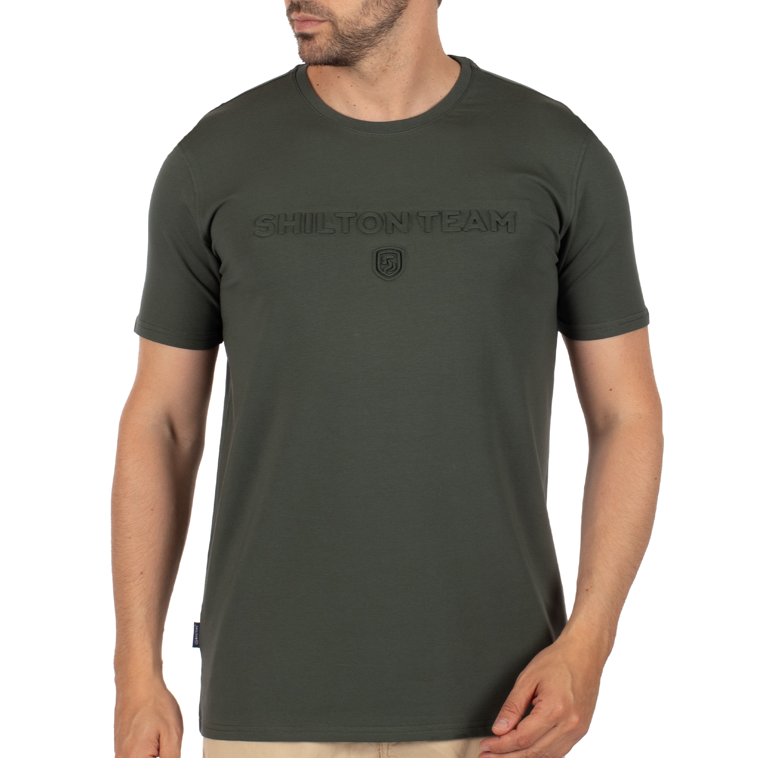 T-shirt embossing celadon