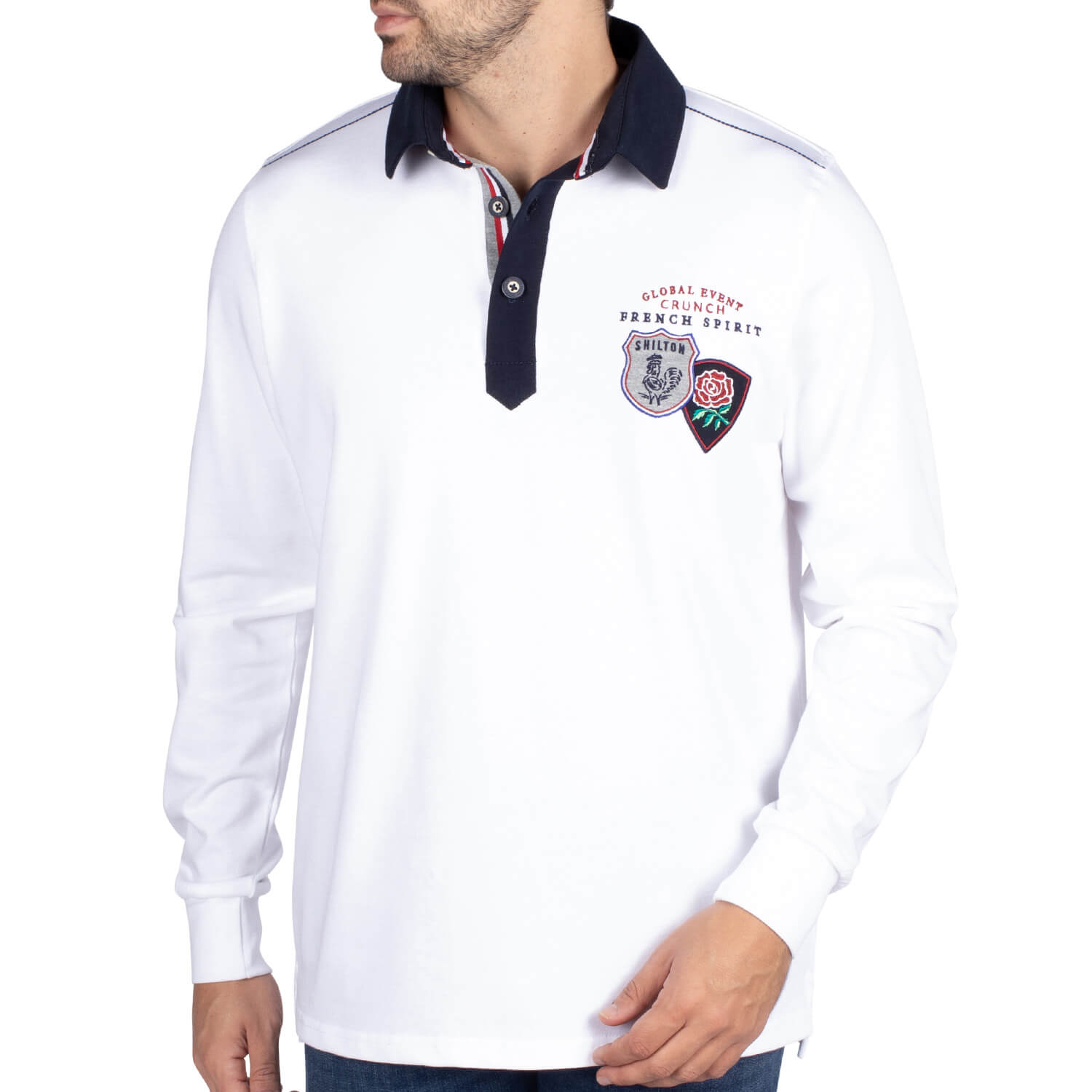 Polo rugby crunch Blanc - Shilton