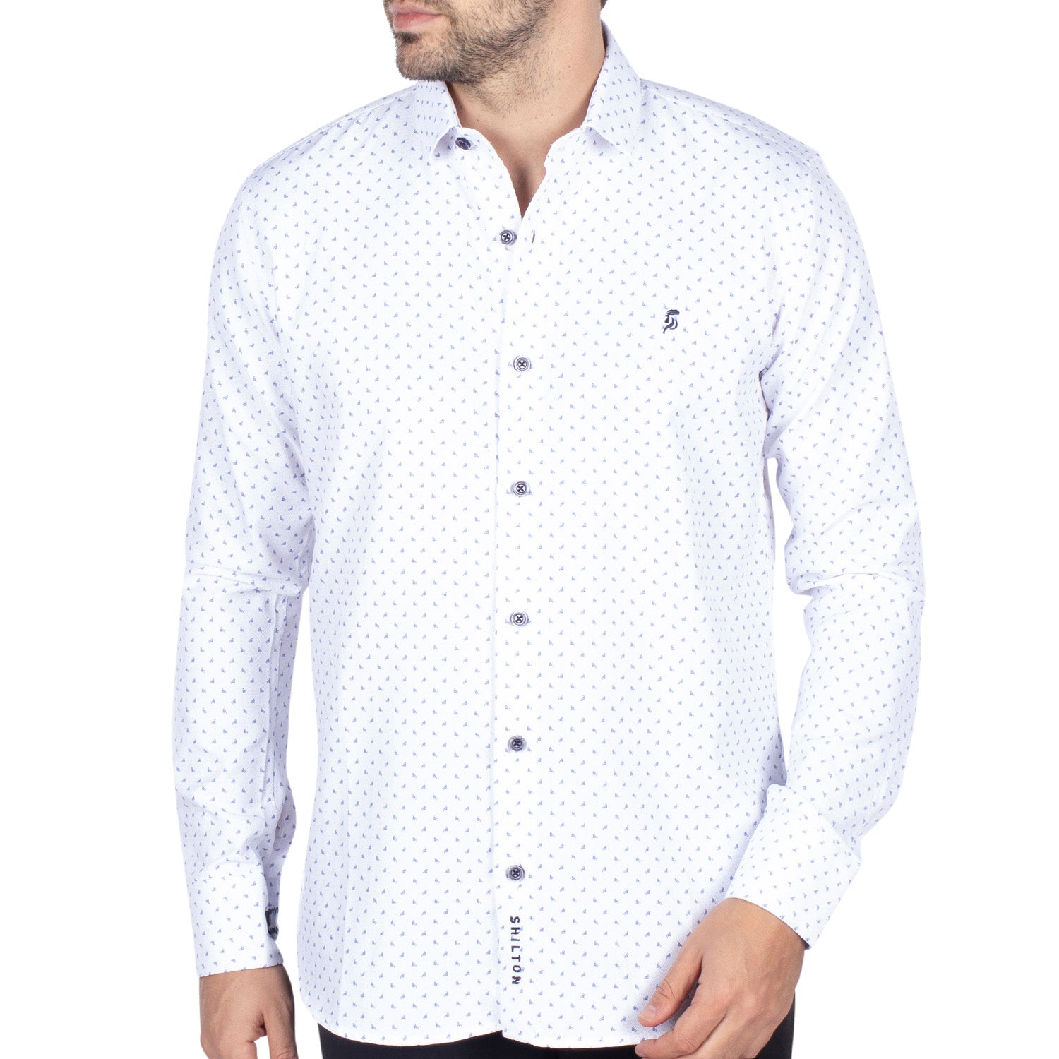 Chemise à motifs imprimés Blanc - Shilton