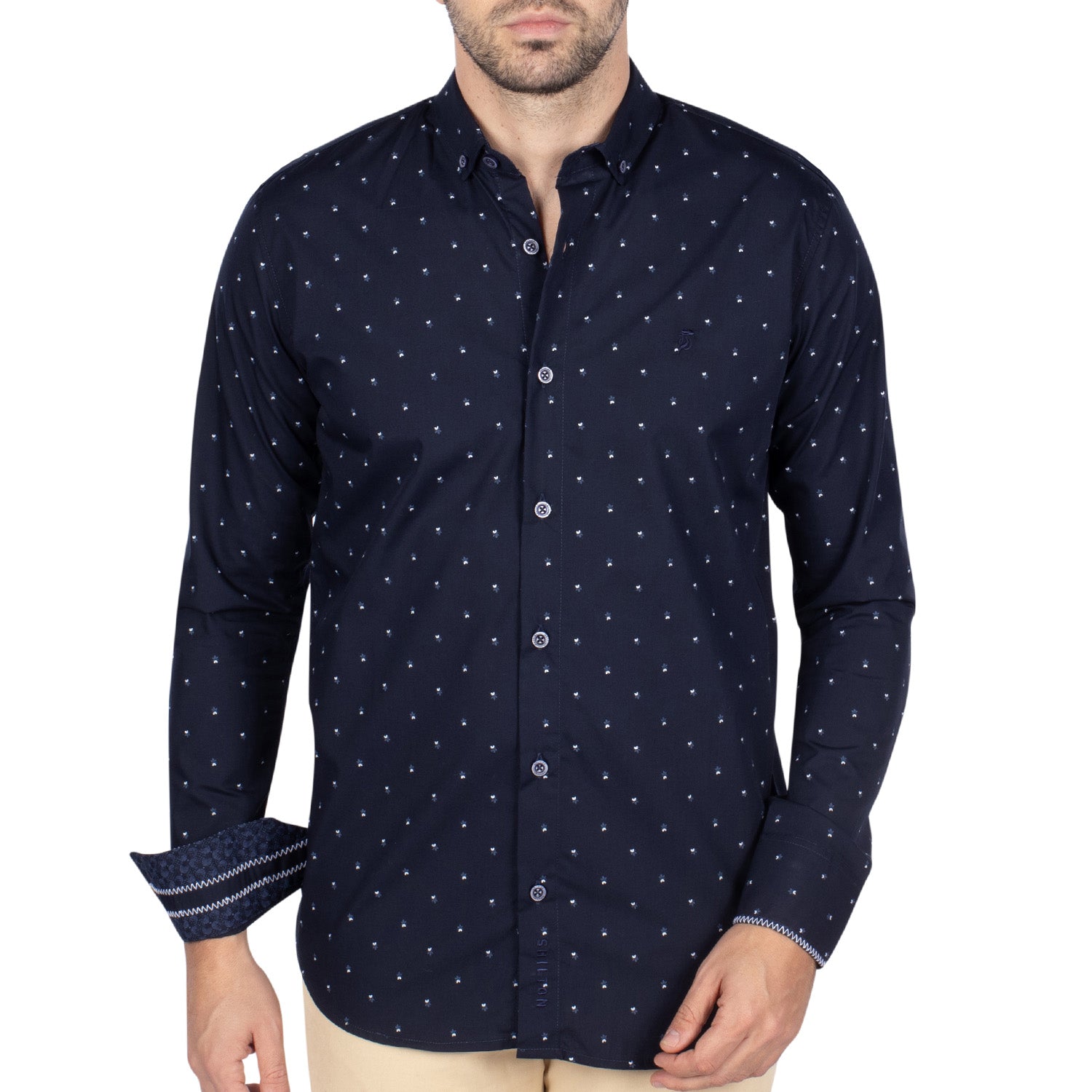 Chemise à fleurs liberty Navy - Shilton