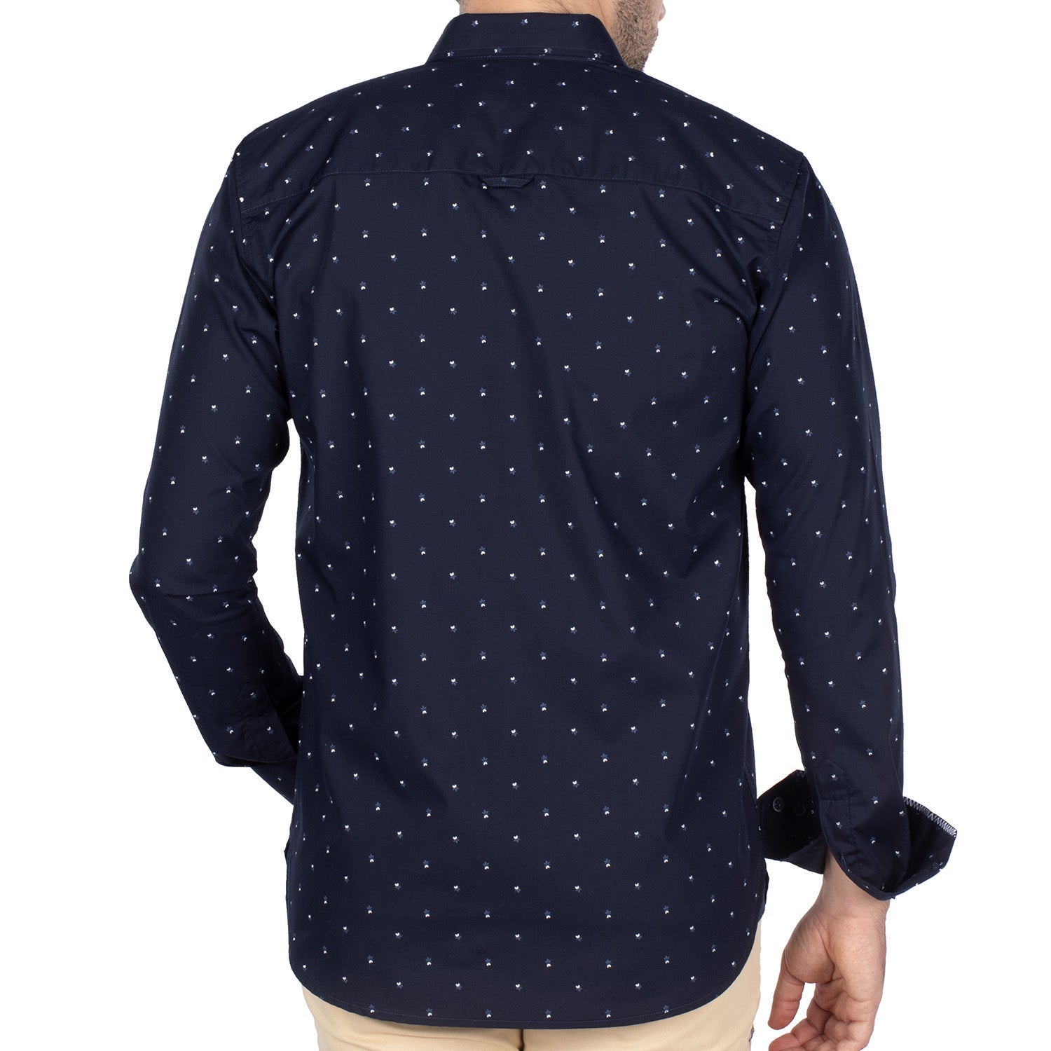 Chemise à fleurs liberty Navy - vu de dos - Shilton