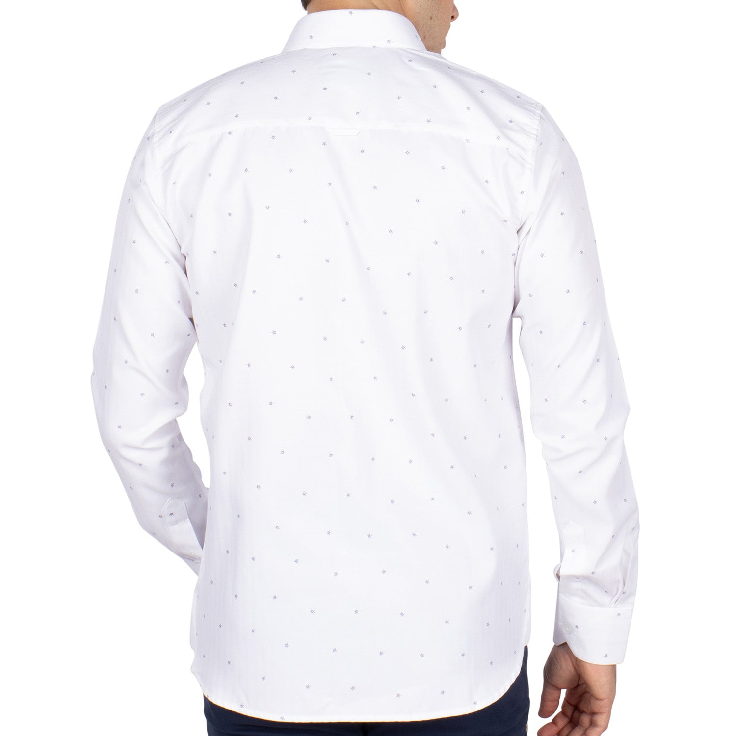 Chemise liberty fleur Blanc - vu de dos - Shilton