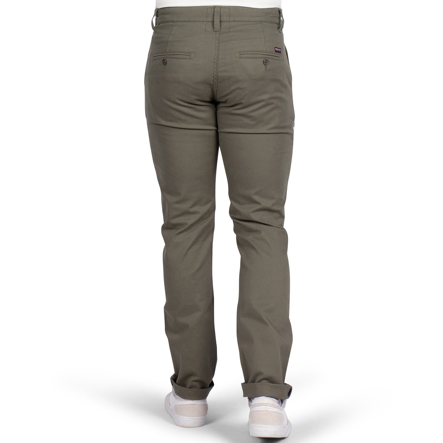 Pantalon chino écusson Kaki  - vu de dos - Shilton