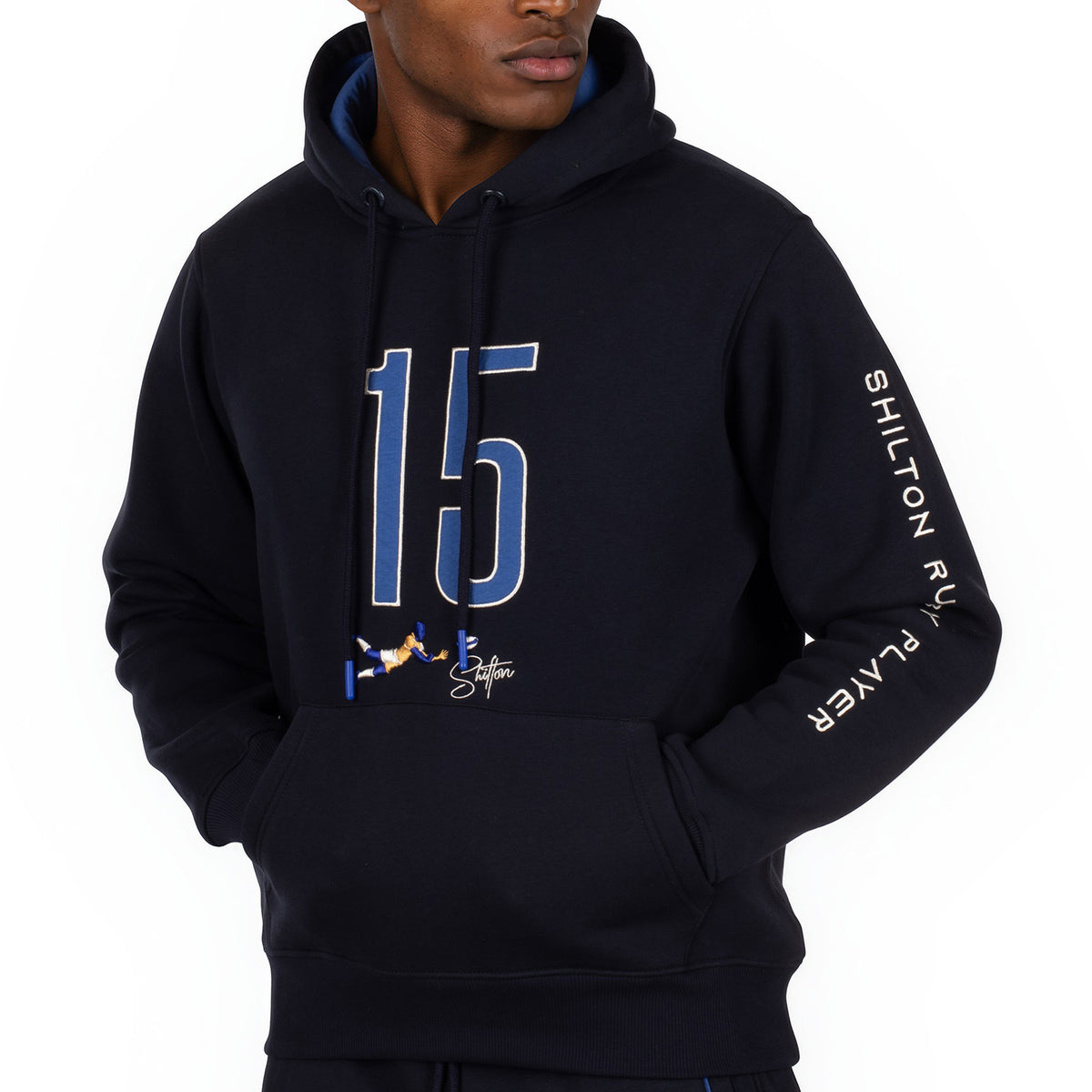 Sweat à capuche rugby player 15