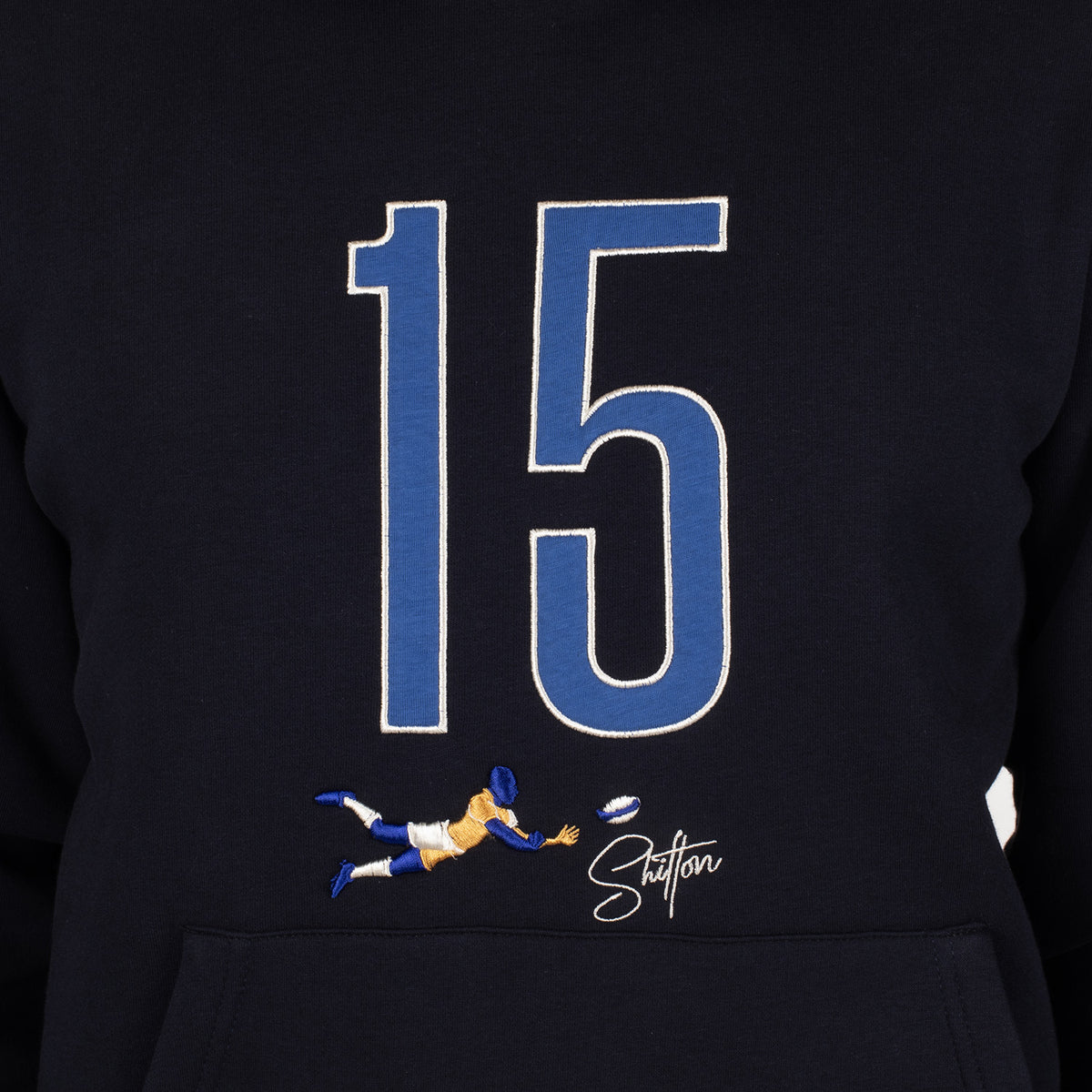 Sweat à capuche rugby player 15