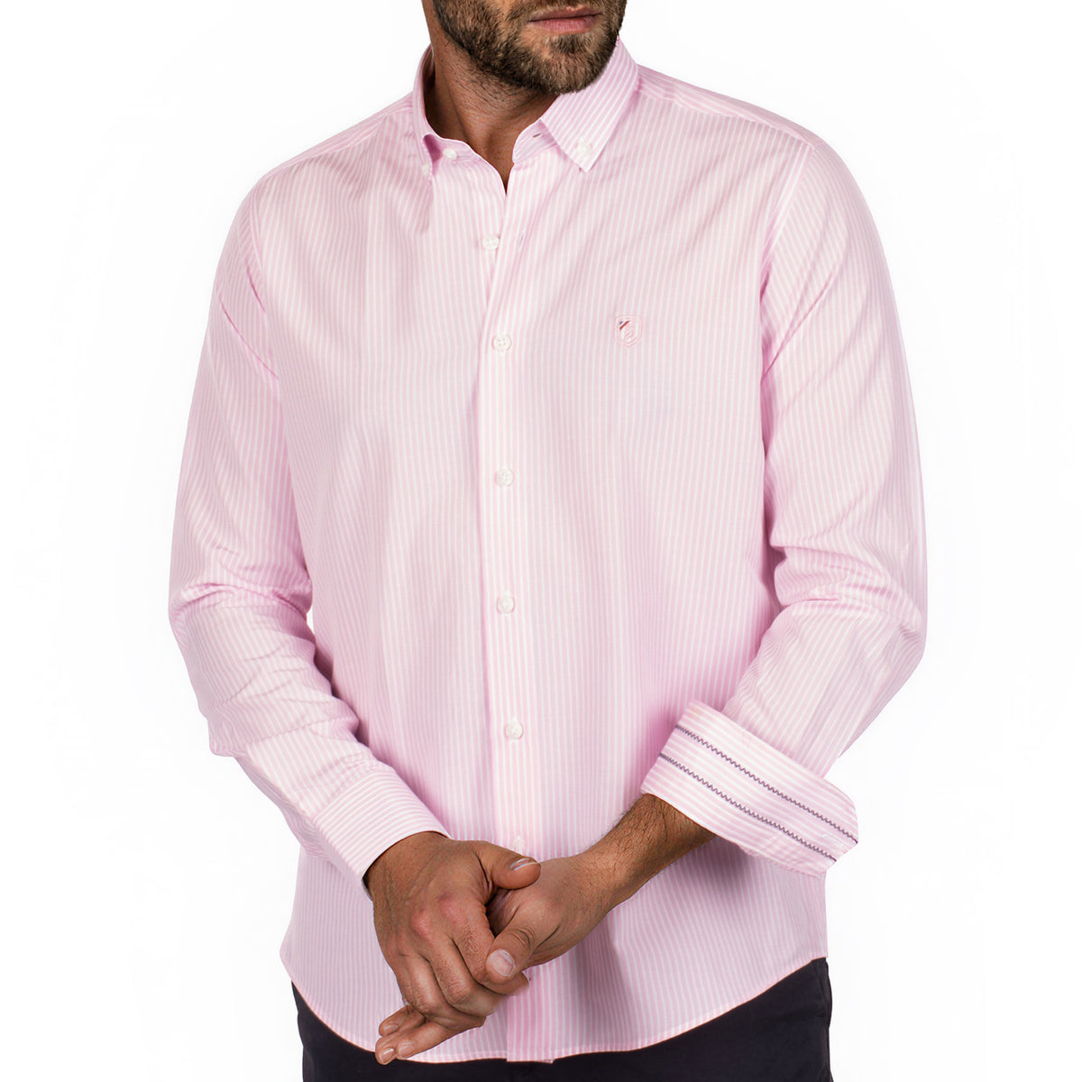 Chemise à rayures argentière