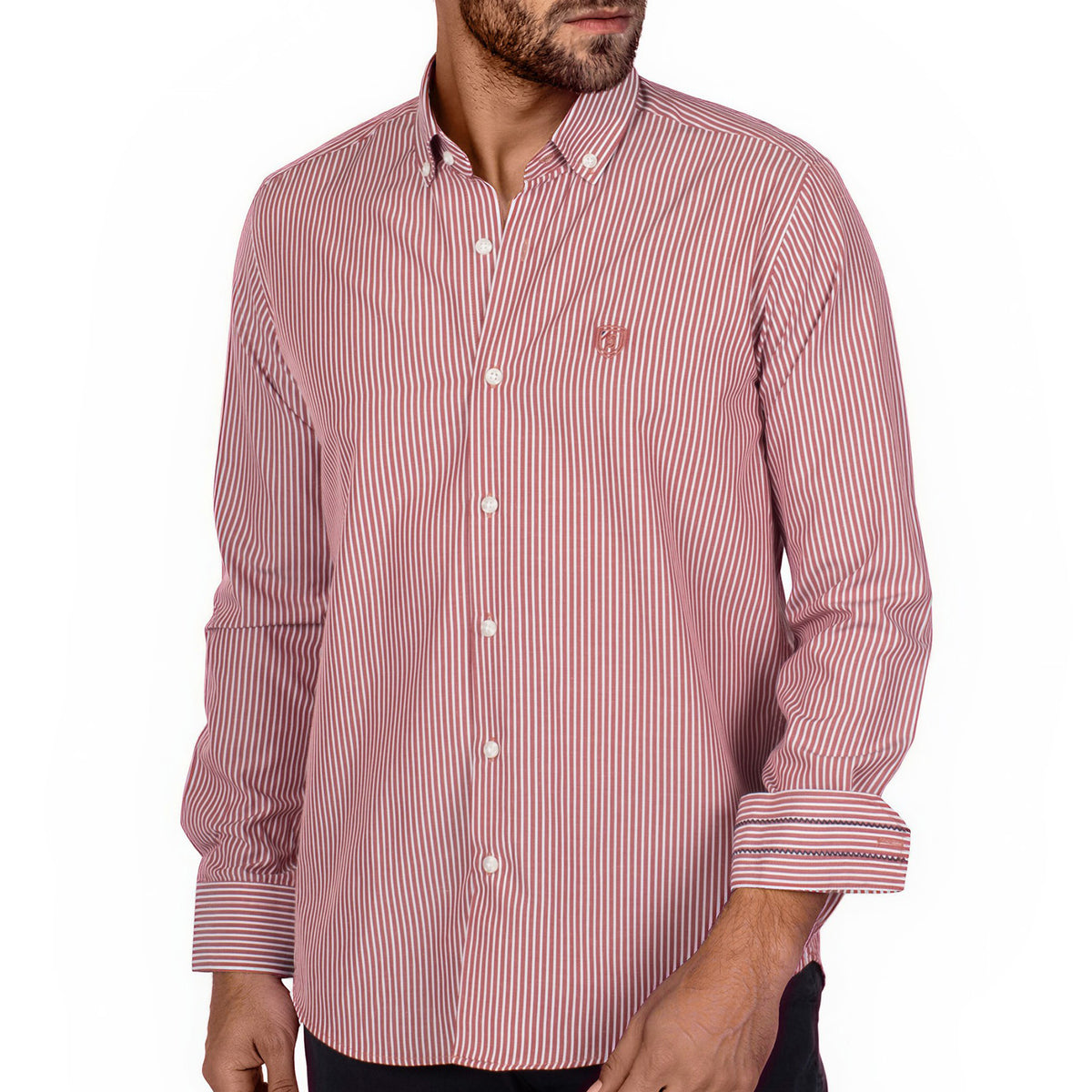Chemise à rayures argentière