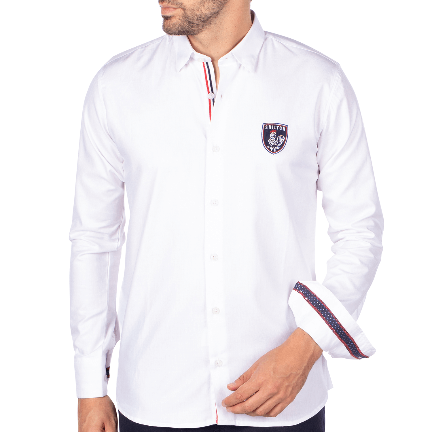 Chemise rugby france club Blanc - Shilton