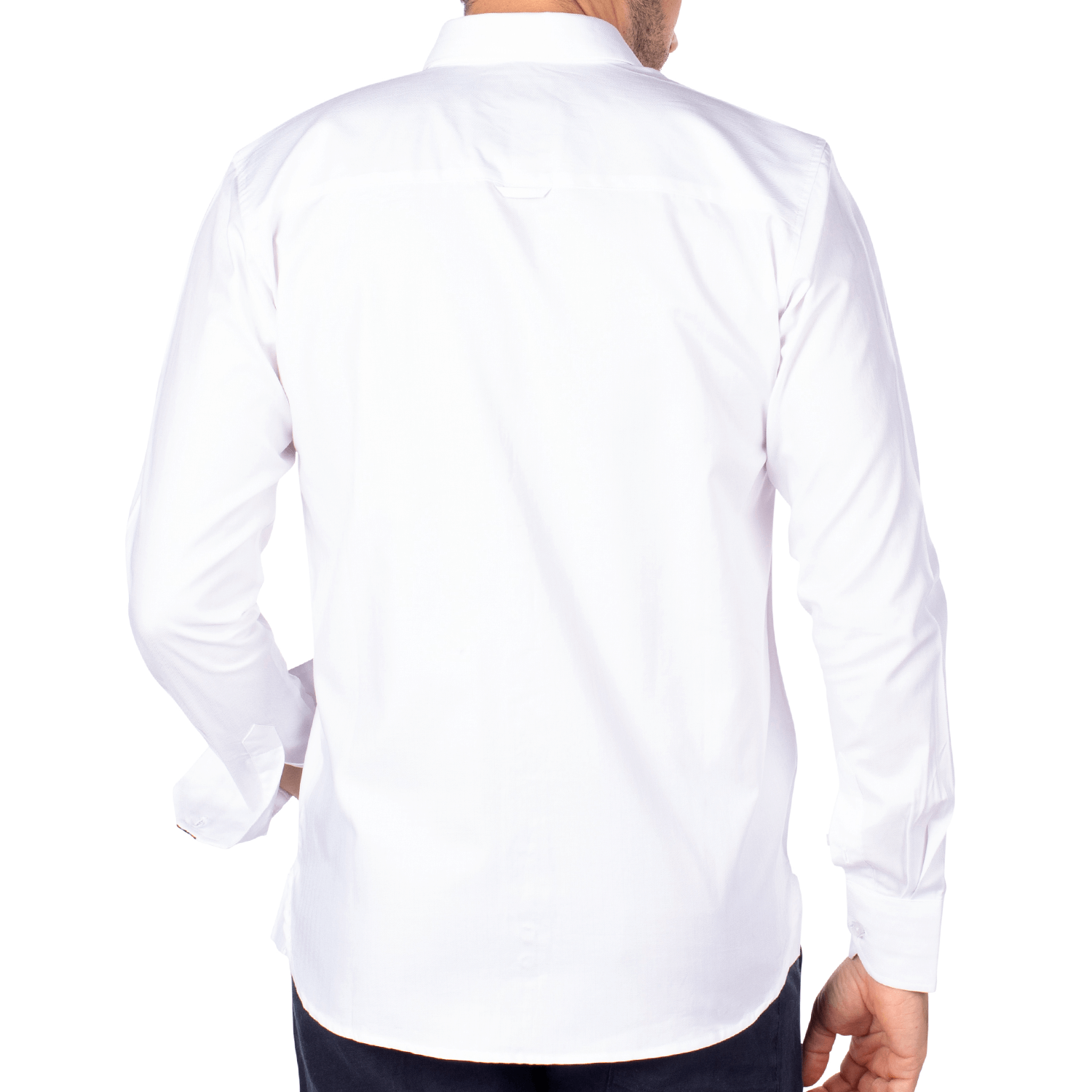 Chemise rugby france club Blanc - vu de dos - Shilton