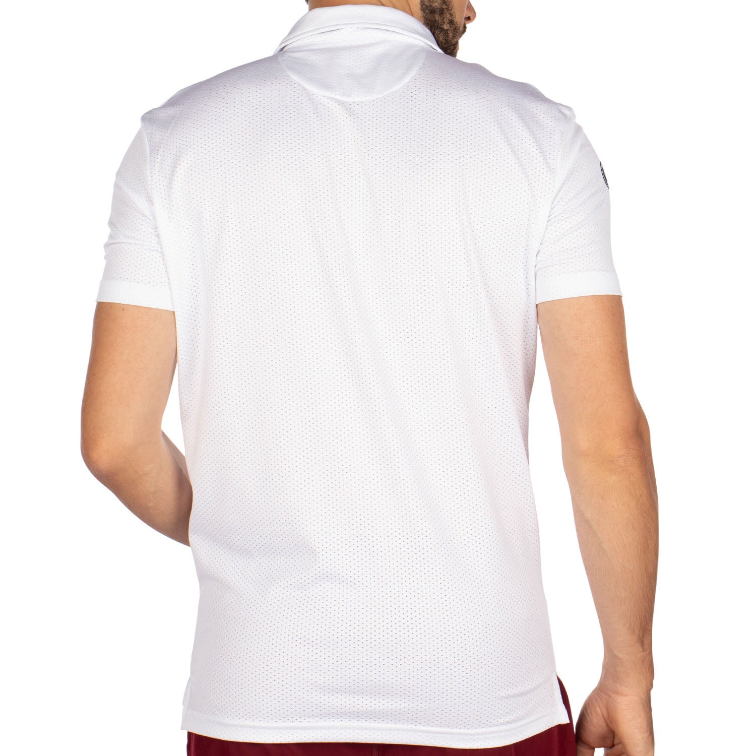 Polo de sport zippé perforé
