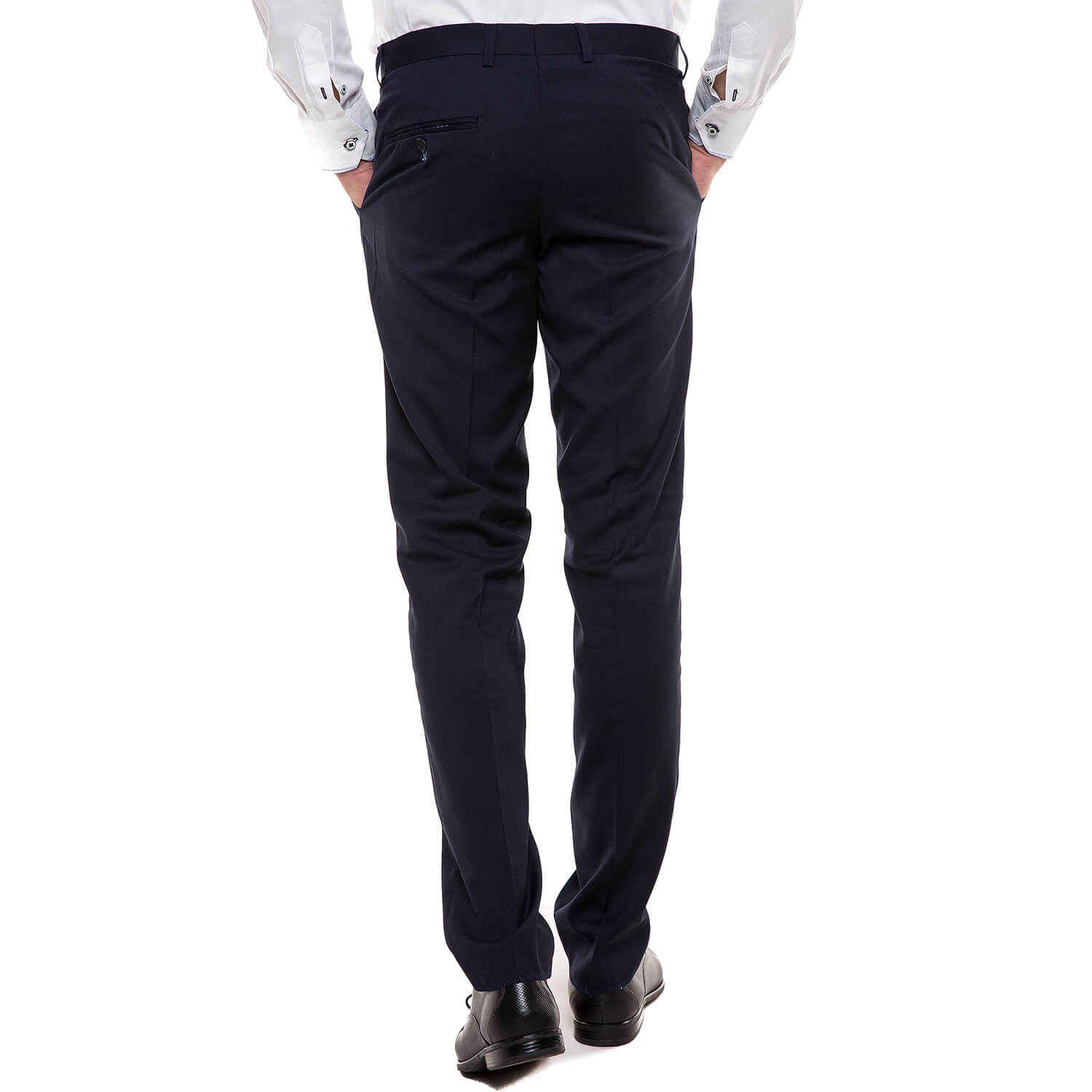 City Navy suit pants - back view - Shilton