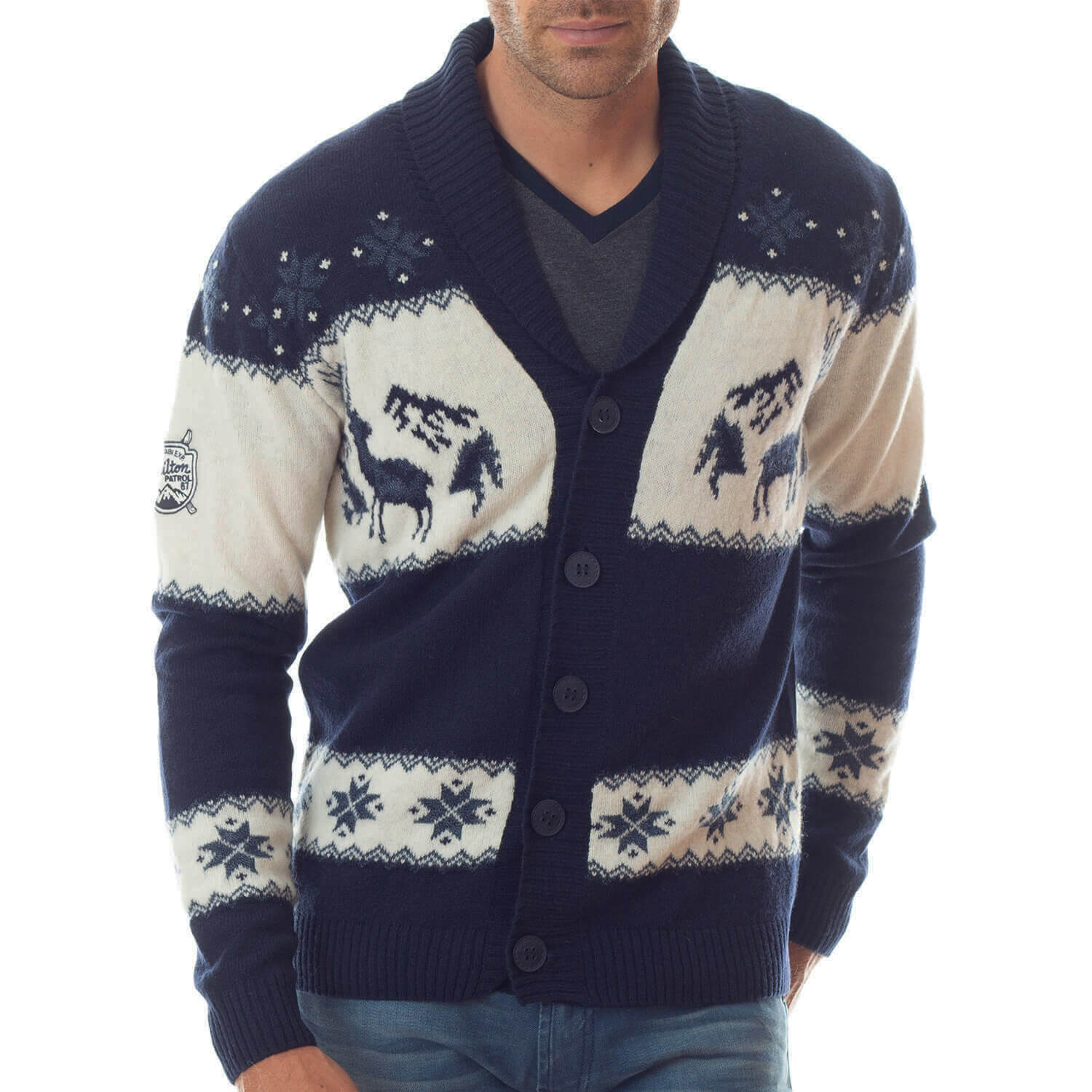 100% wool mountain cardigan