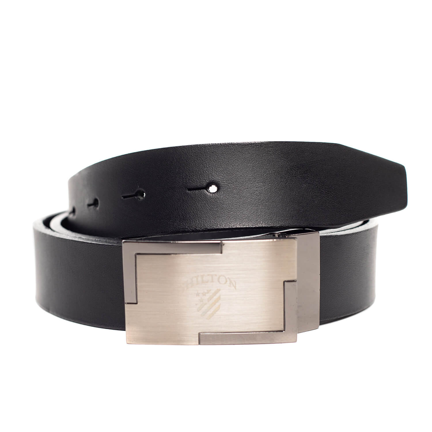 City adjustable leather belt Black - Shilton
