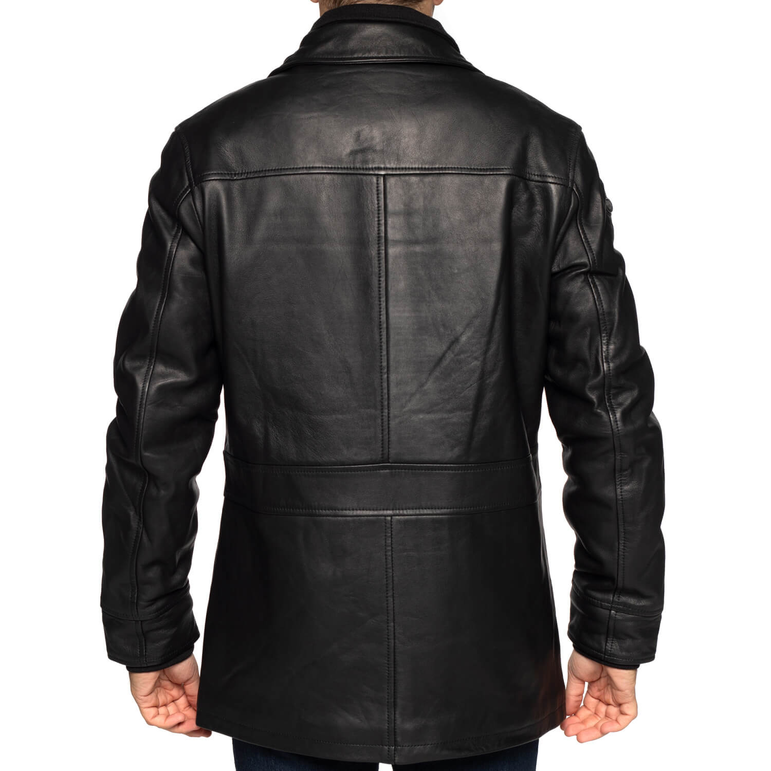 Long leather jacket