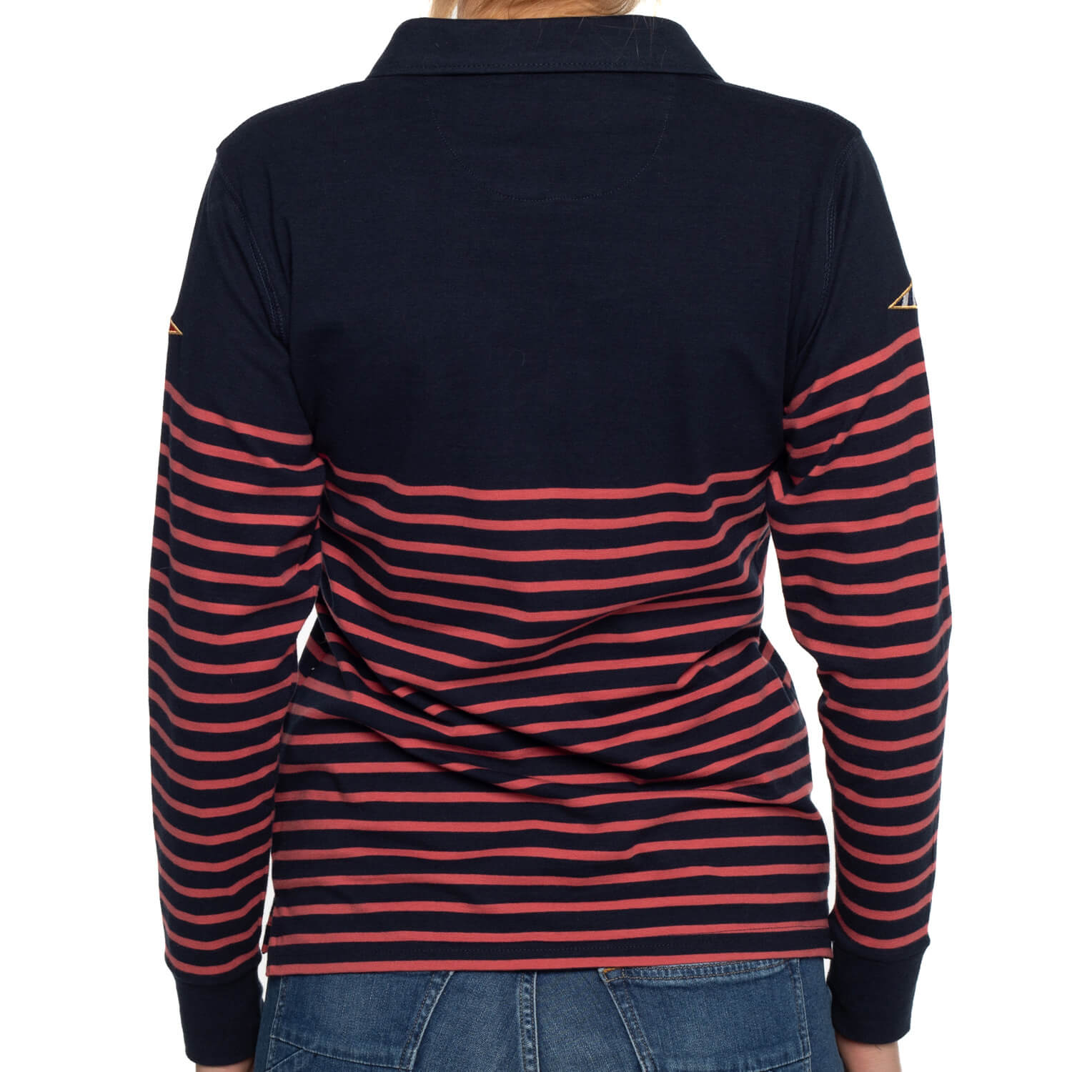 Ocean race miss Navy polo shirt - back view - Shilton
