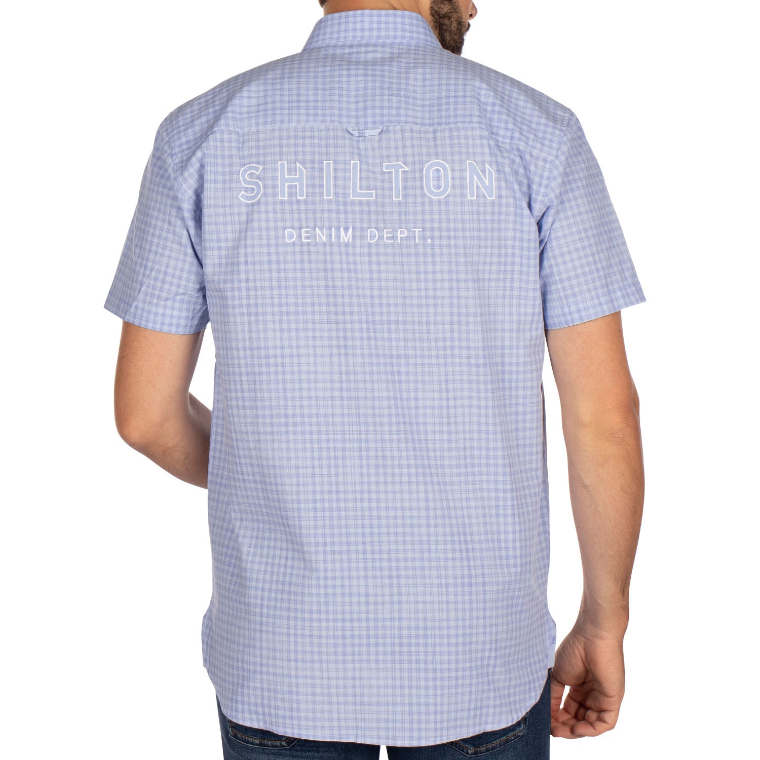 Denim check shirt