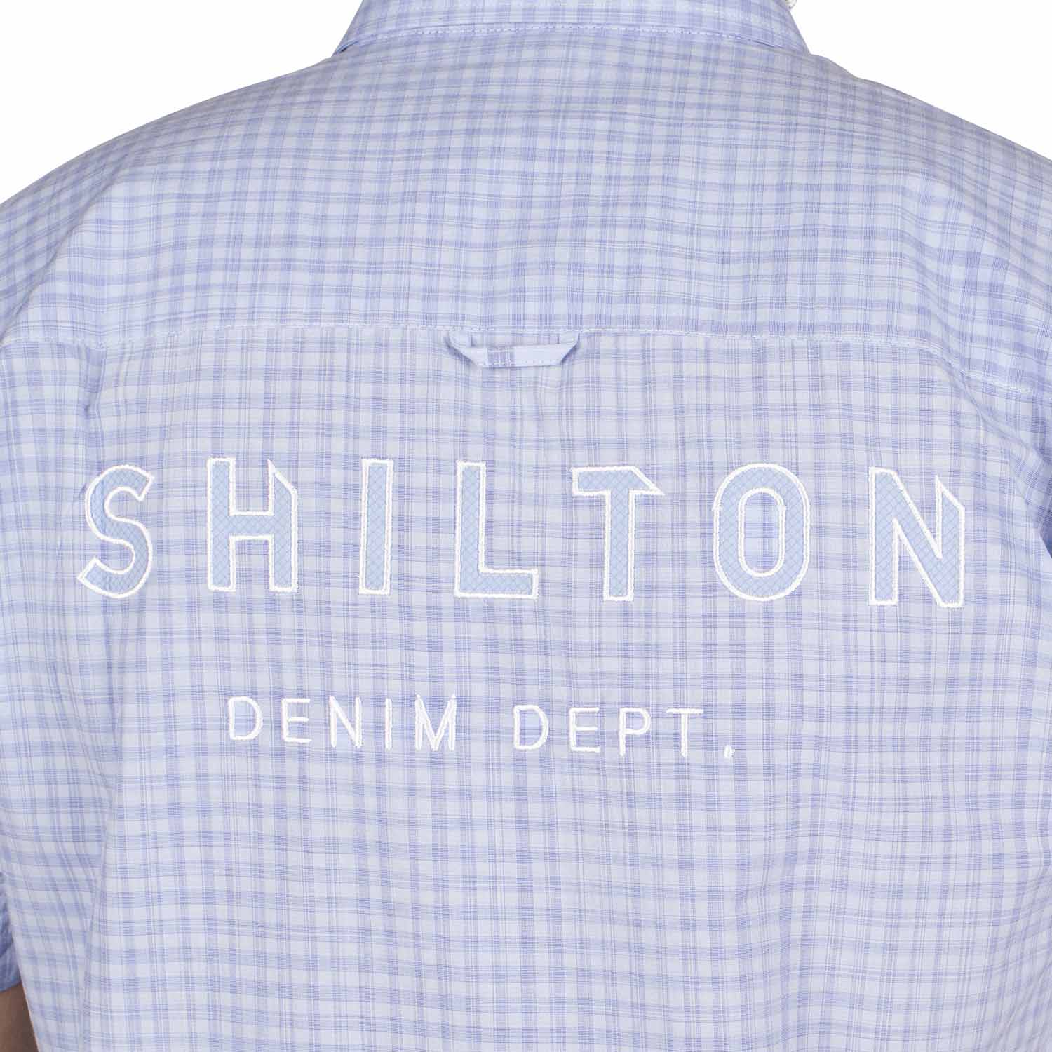 Denim check shirt