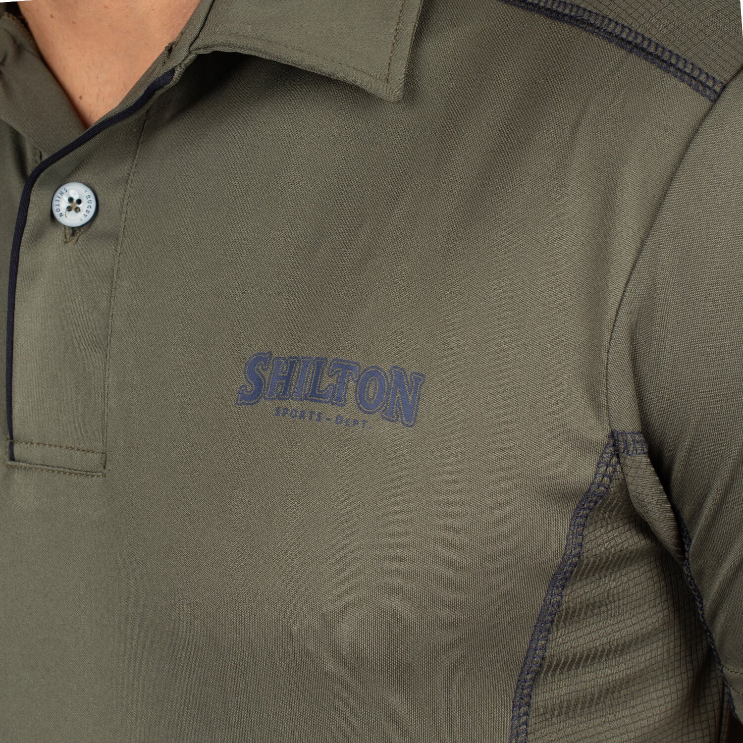 Team Polo Khaki - back view - Shilton