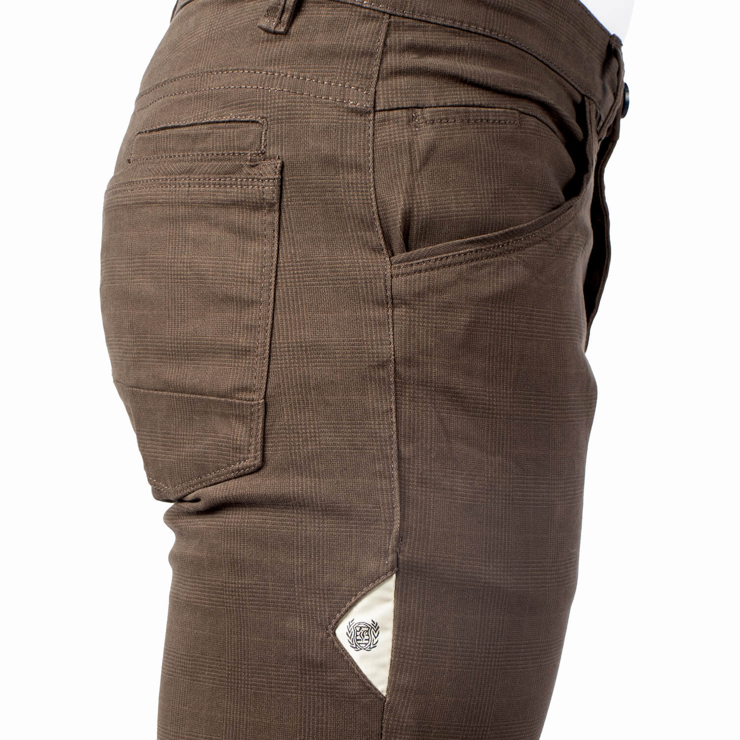 5-pocket tartan pants