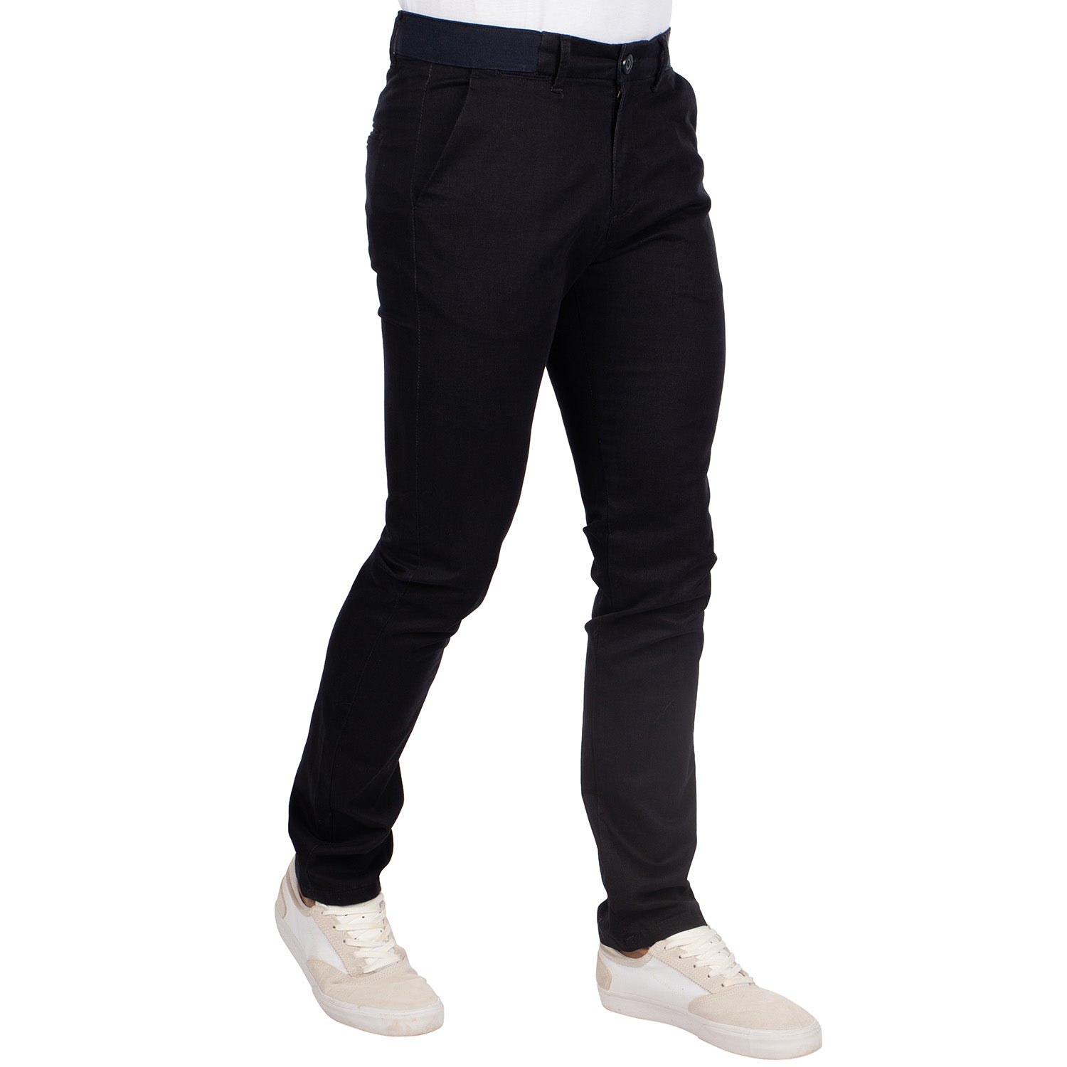 Navy pocket patch pants - back view - Shilton