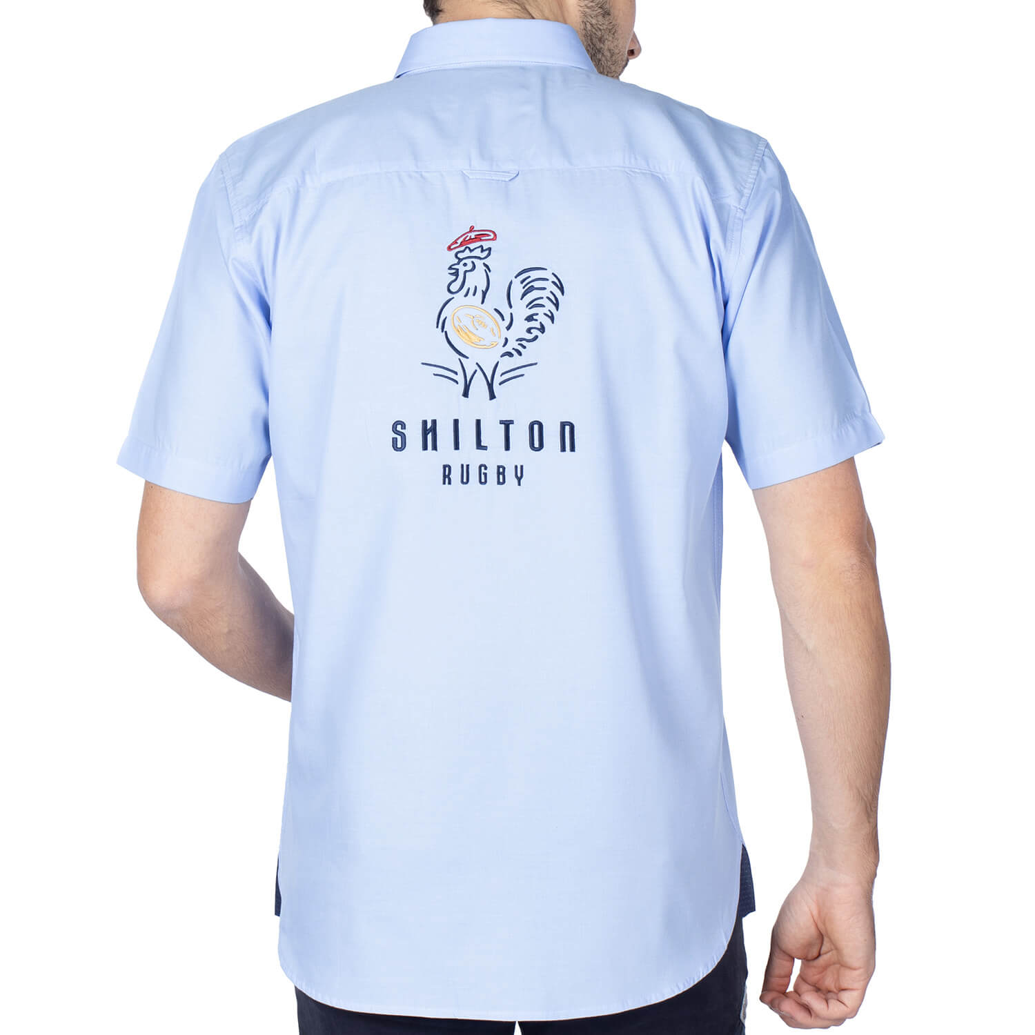 France rugby Ciel shirt - back view - Shilton
