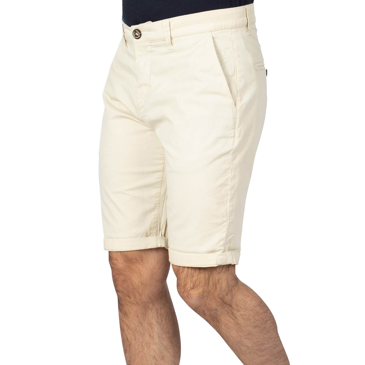 Ecru plain chino shorts - Shilton