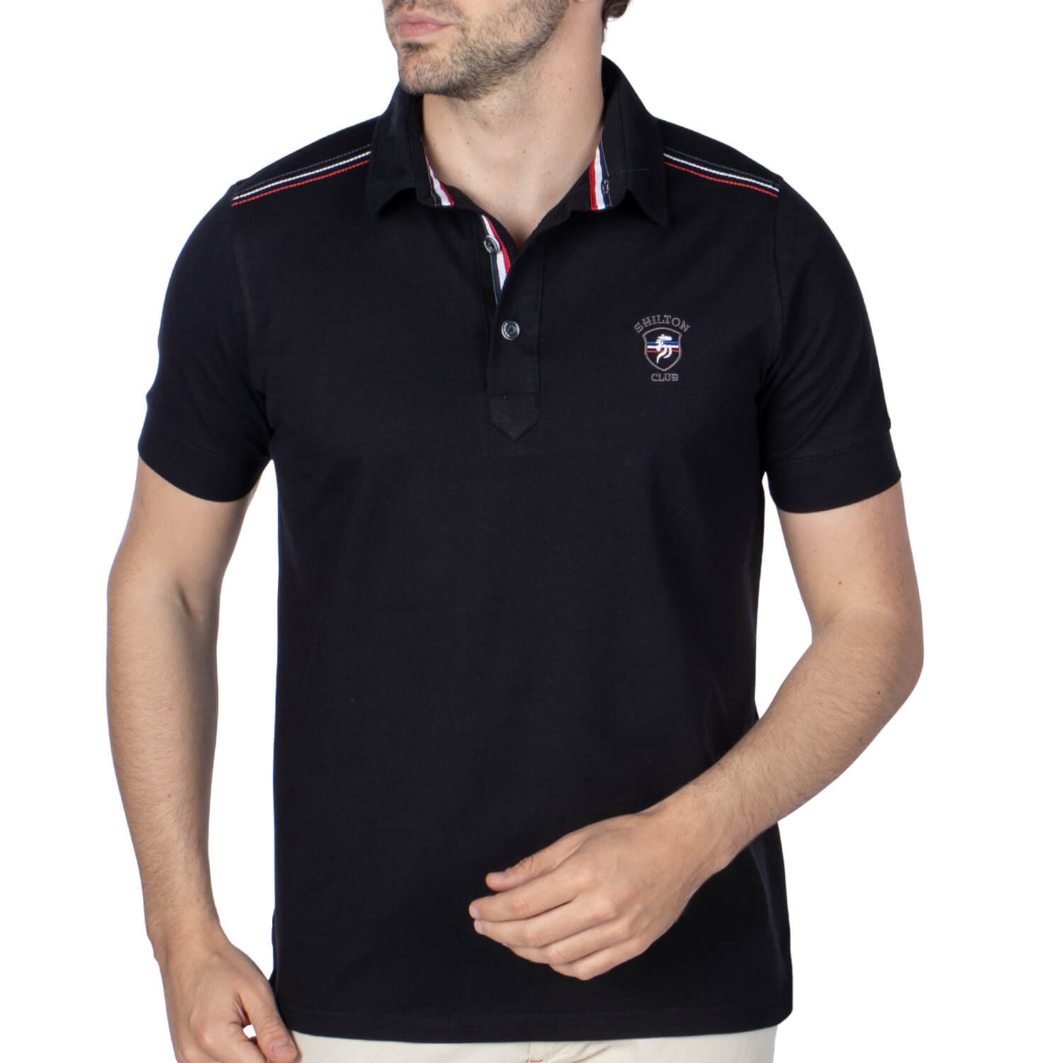 Basic rugby polo shirt Black - Shilton