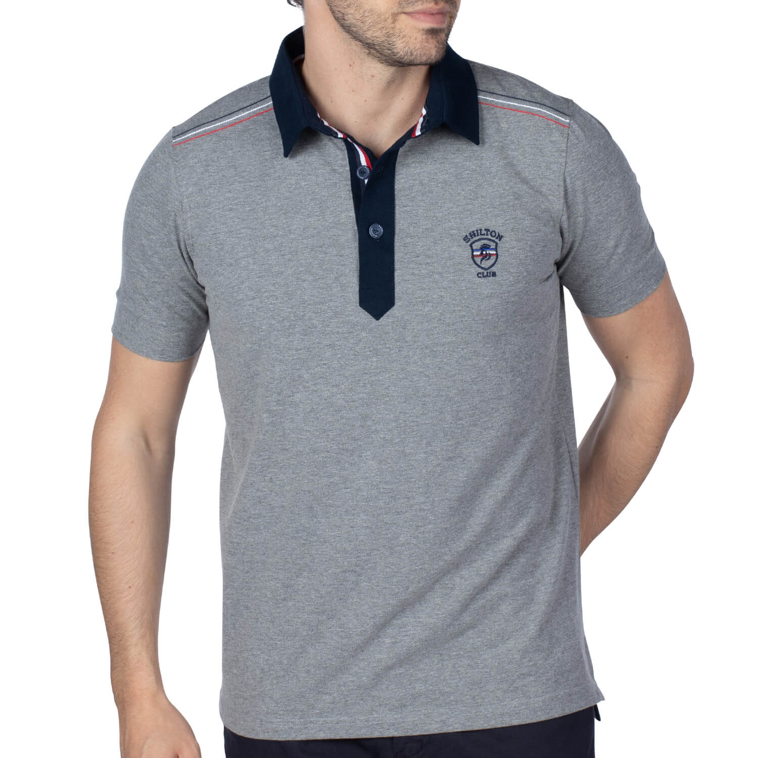 Basic rugby polo Grey - Shilton