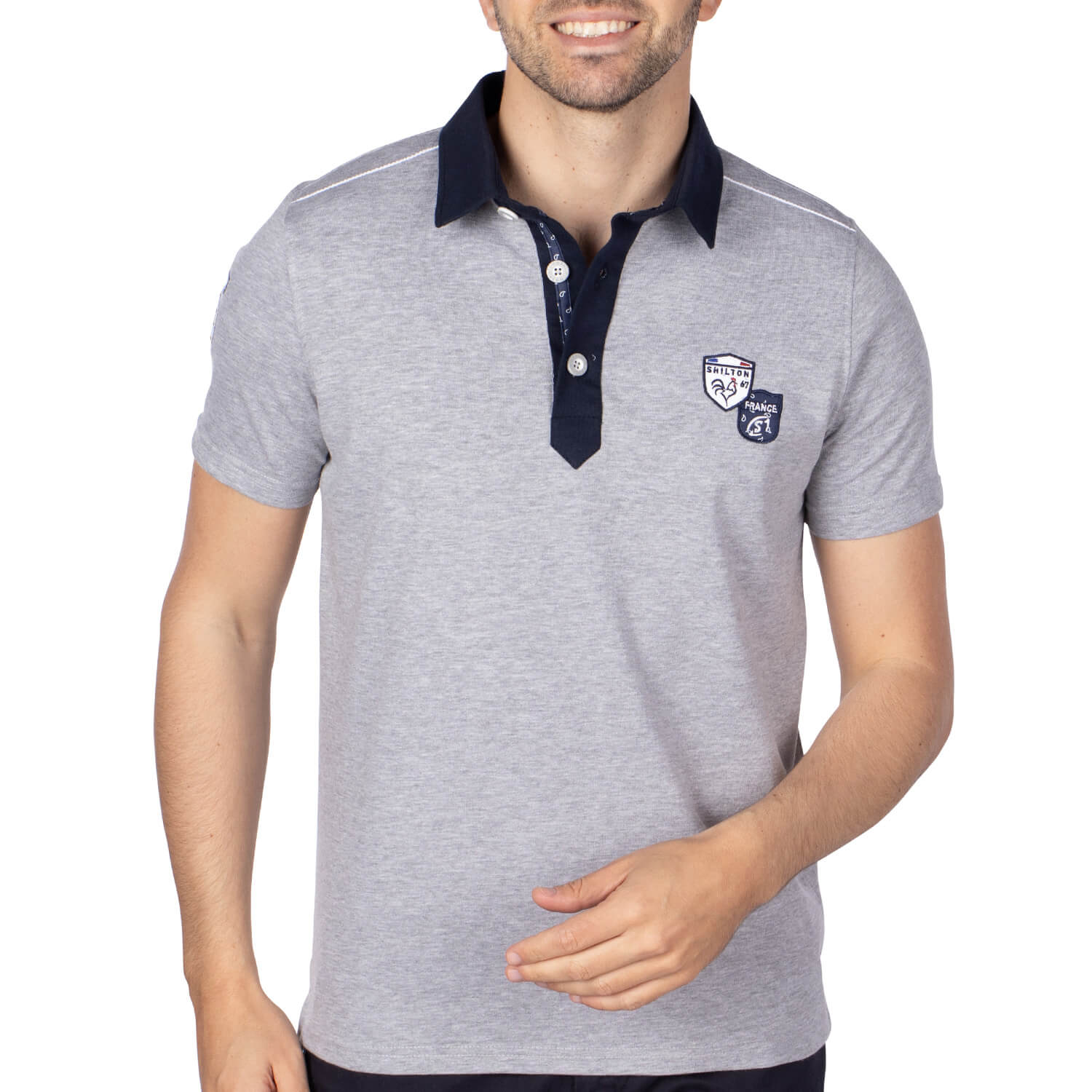 Fancy XV rugby polo shirt Grey - Shilton