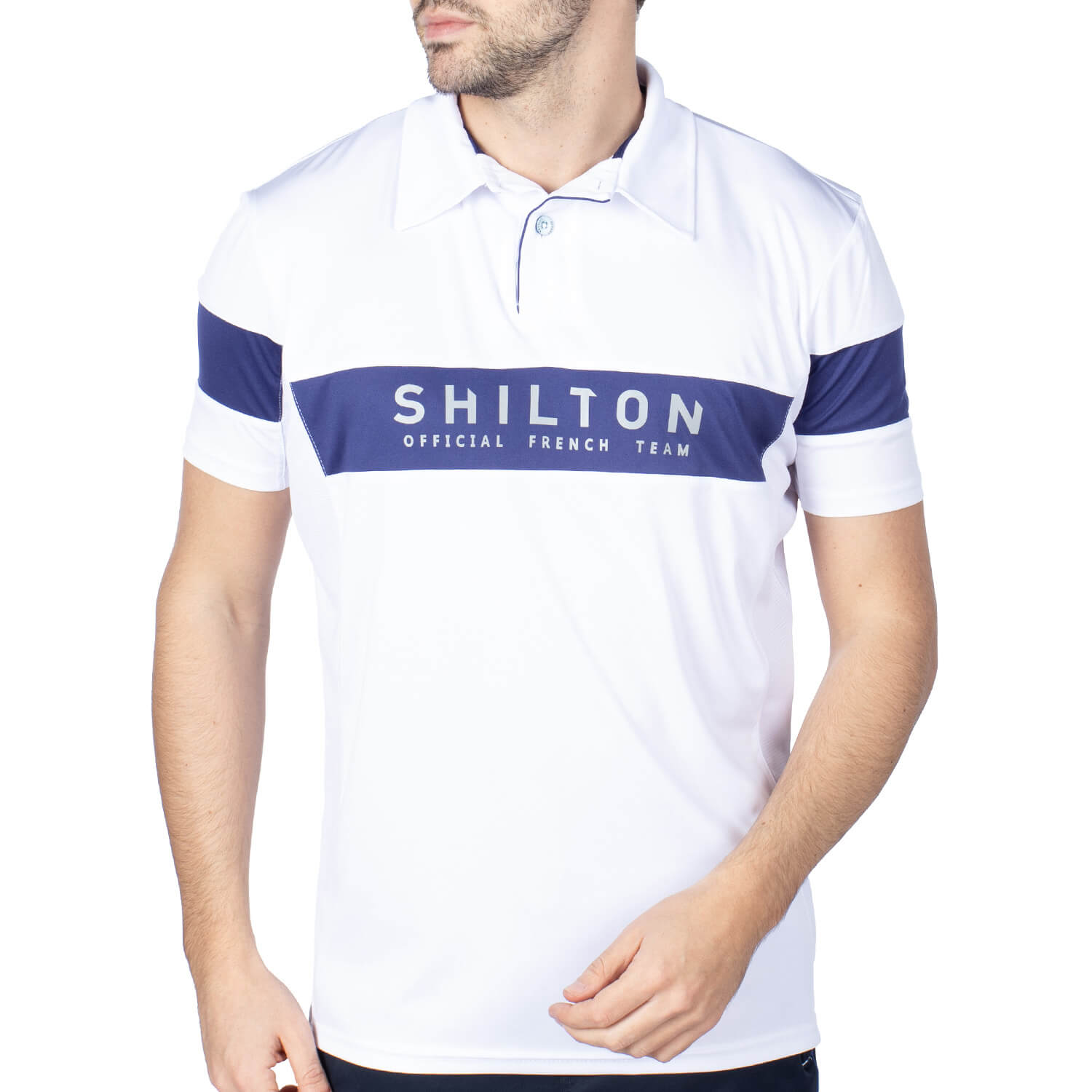 Polo sport french team Blanc X Blue - Shilton