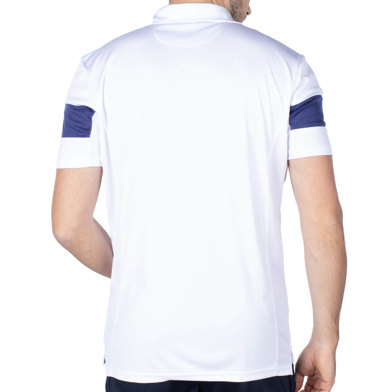Polo sport french team Blanc X Blue - back view - Shilton