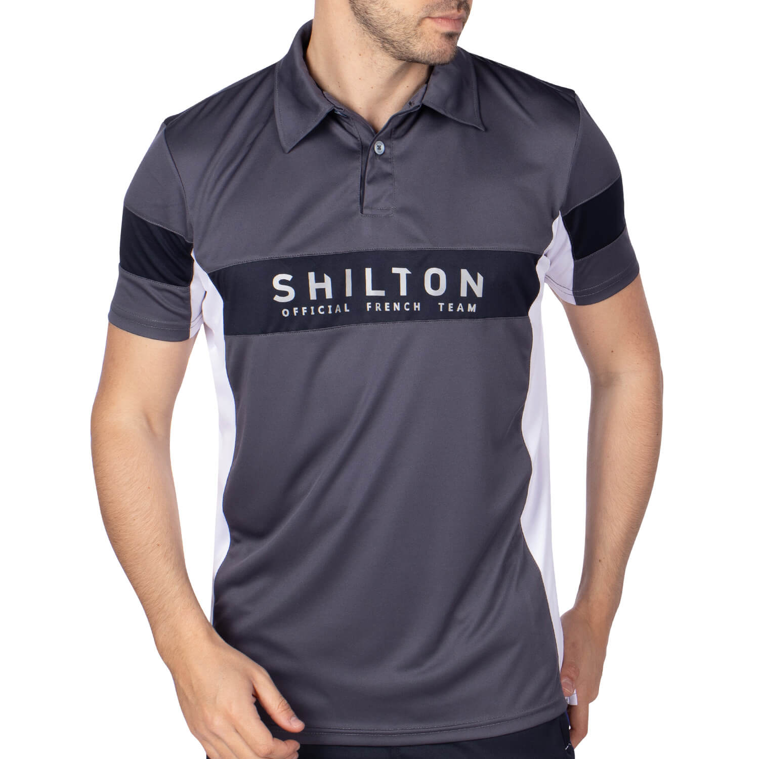 French team sport polo shirt Anthracite X Navy - Shilton