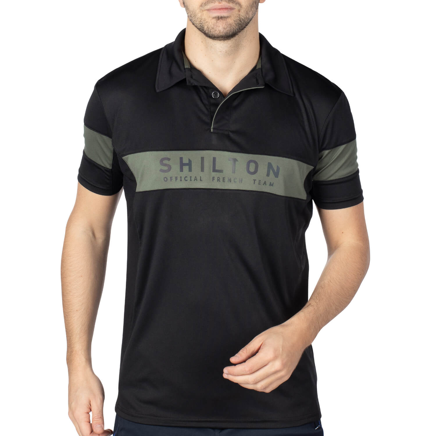 French team sport polo Black X Khaki - Shilton