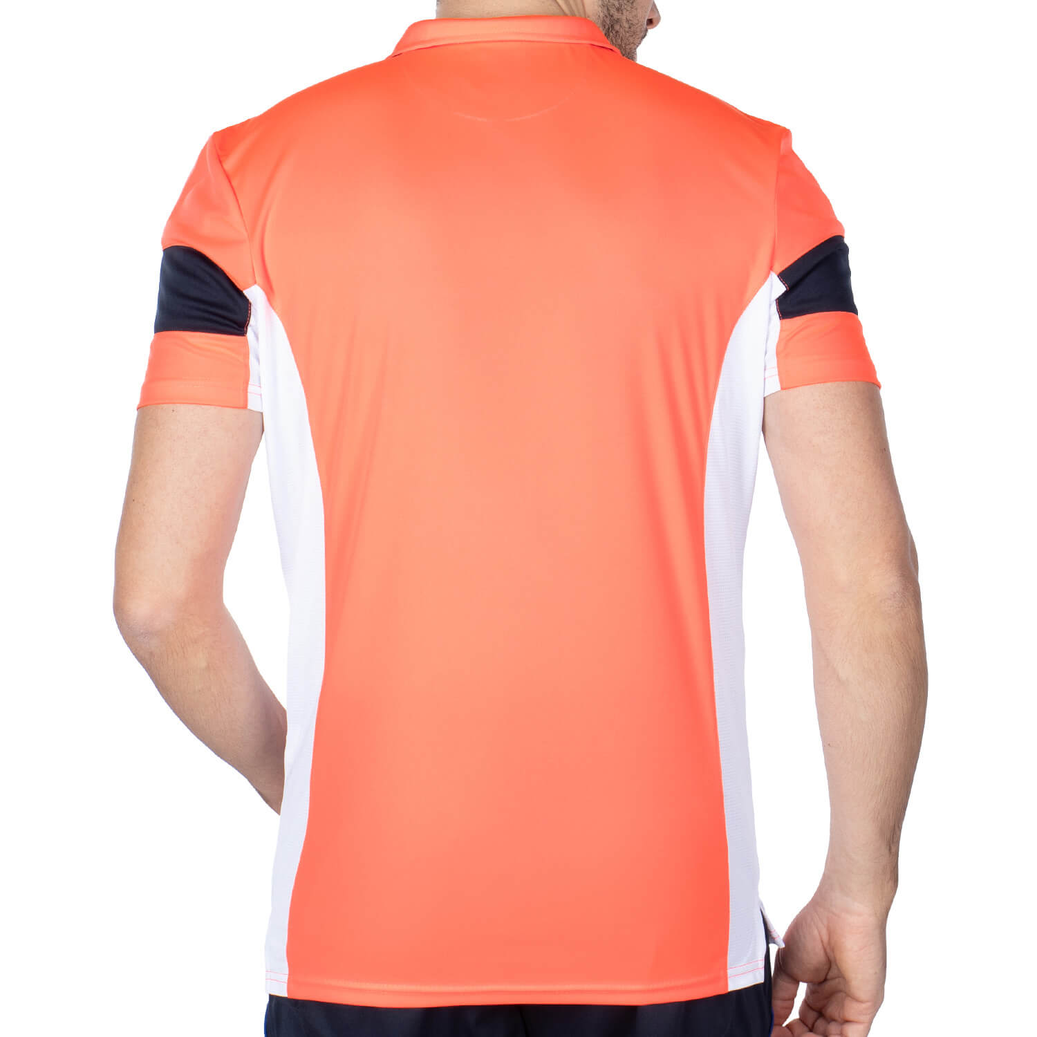 Polo sport french team Orange X Navy - back view - Shilton