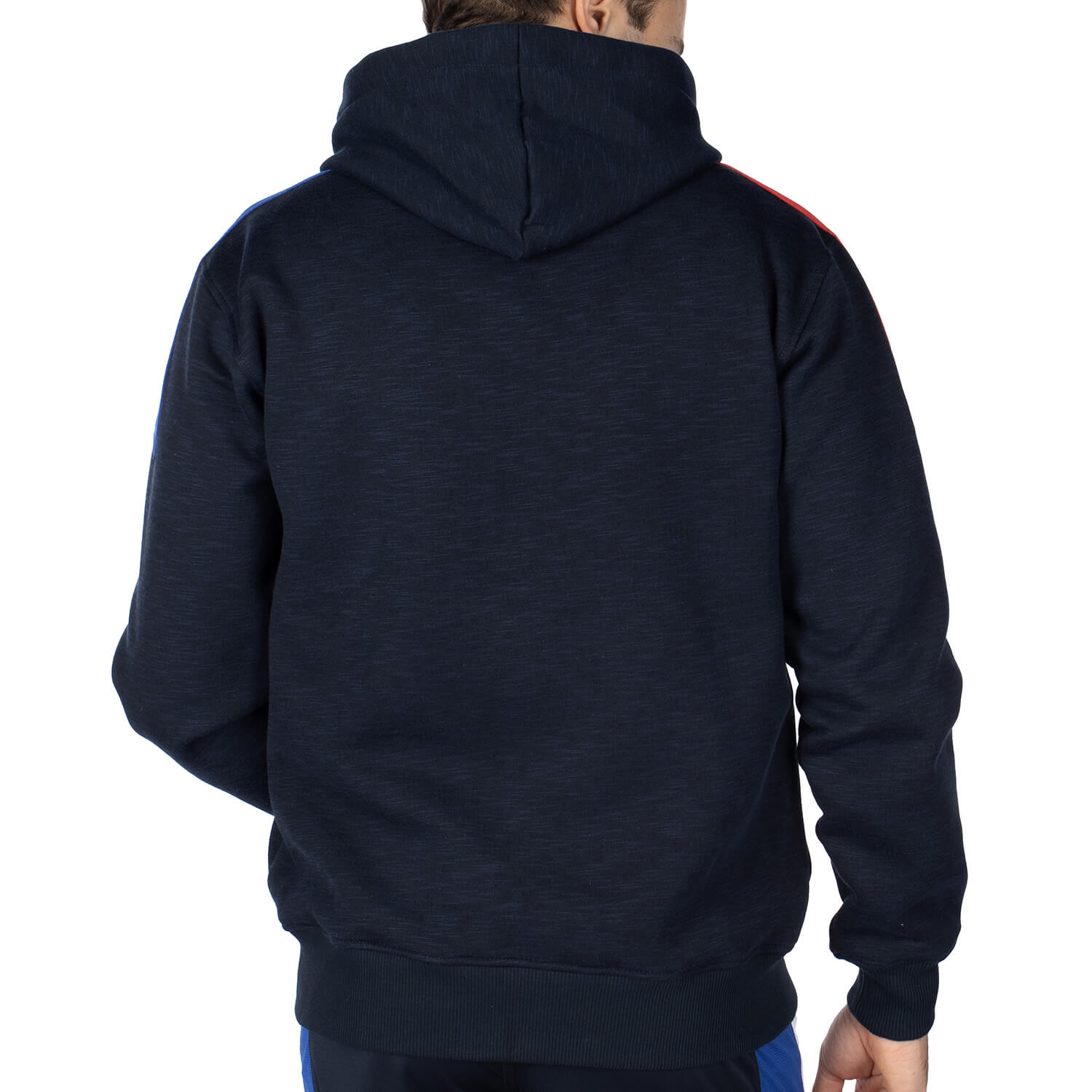 Team Sports Navy Hooded Vest - back view - Shilton