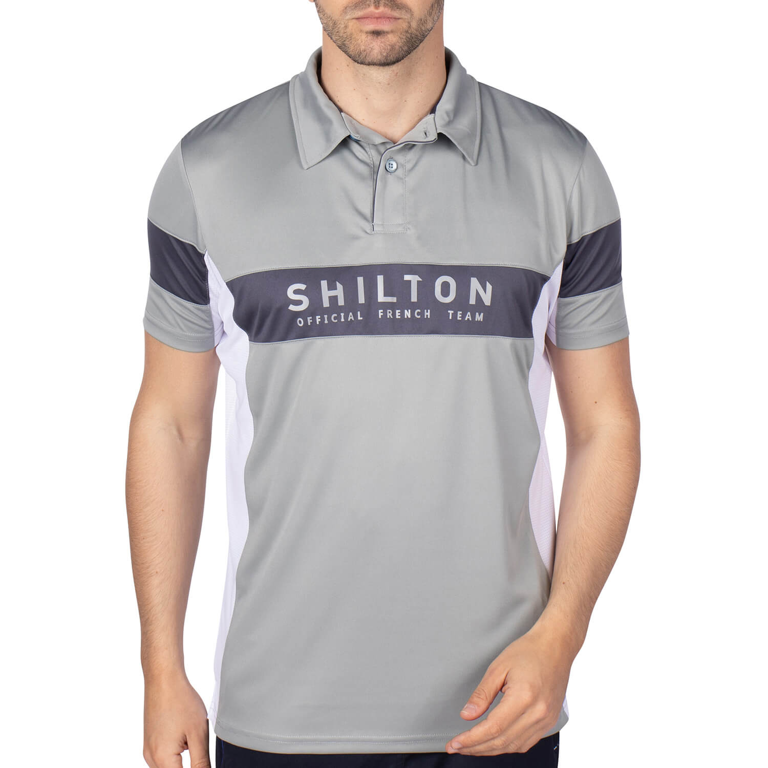 French team Polo Grey X White - Shilton