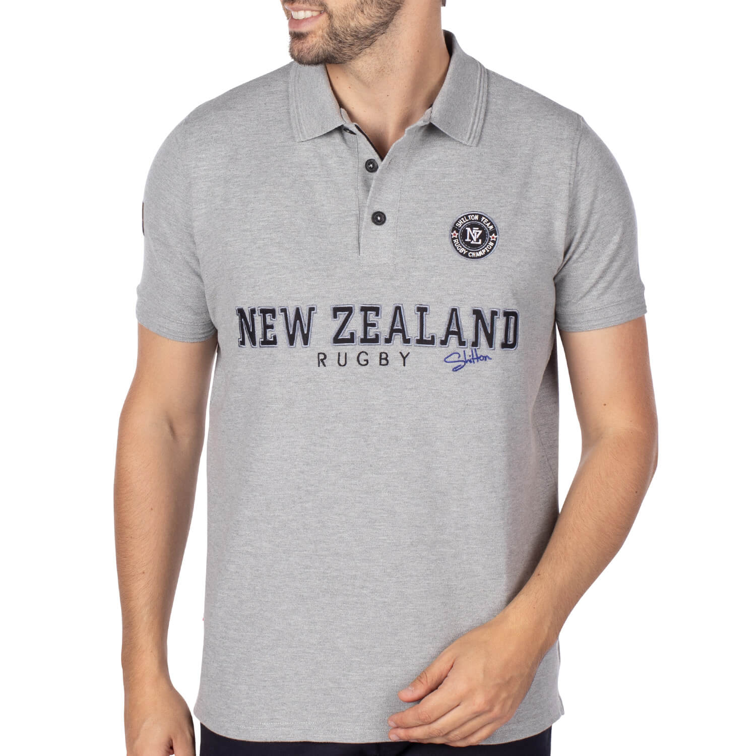 New Zealand Rugby Polo Grey - Shilton