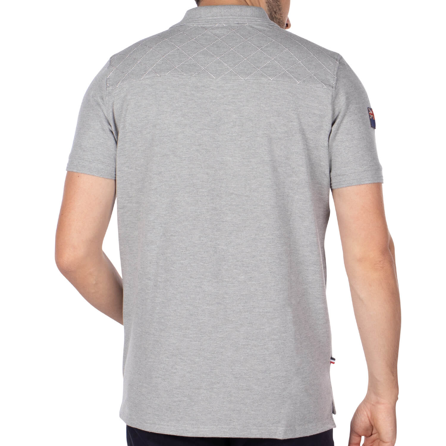 New Zealand Rugby Polo Grey - back view - Shilton