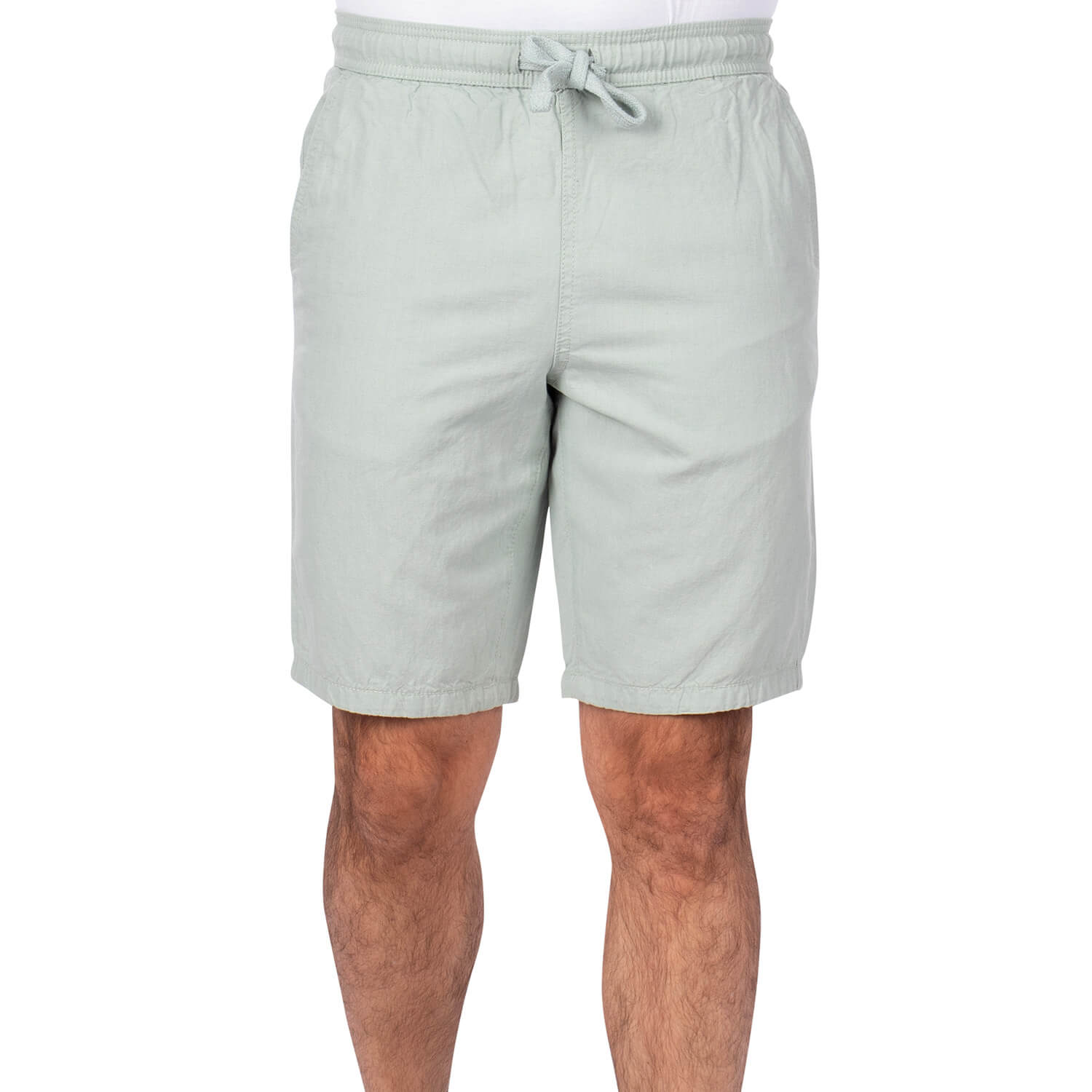 Plain green linen Bermuda shorts - Shilton