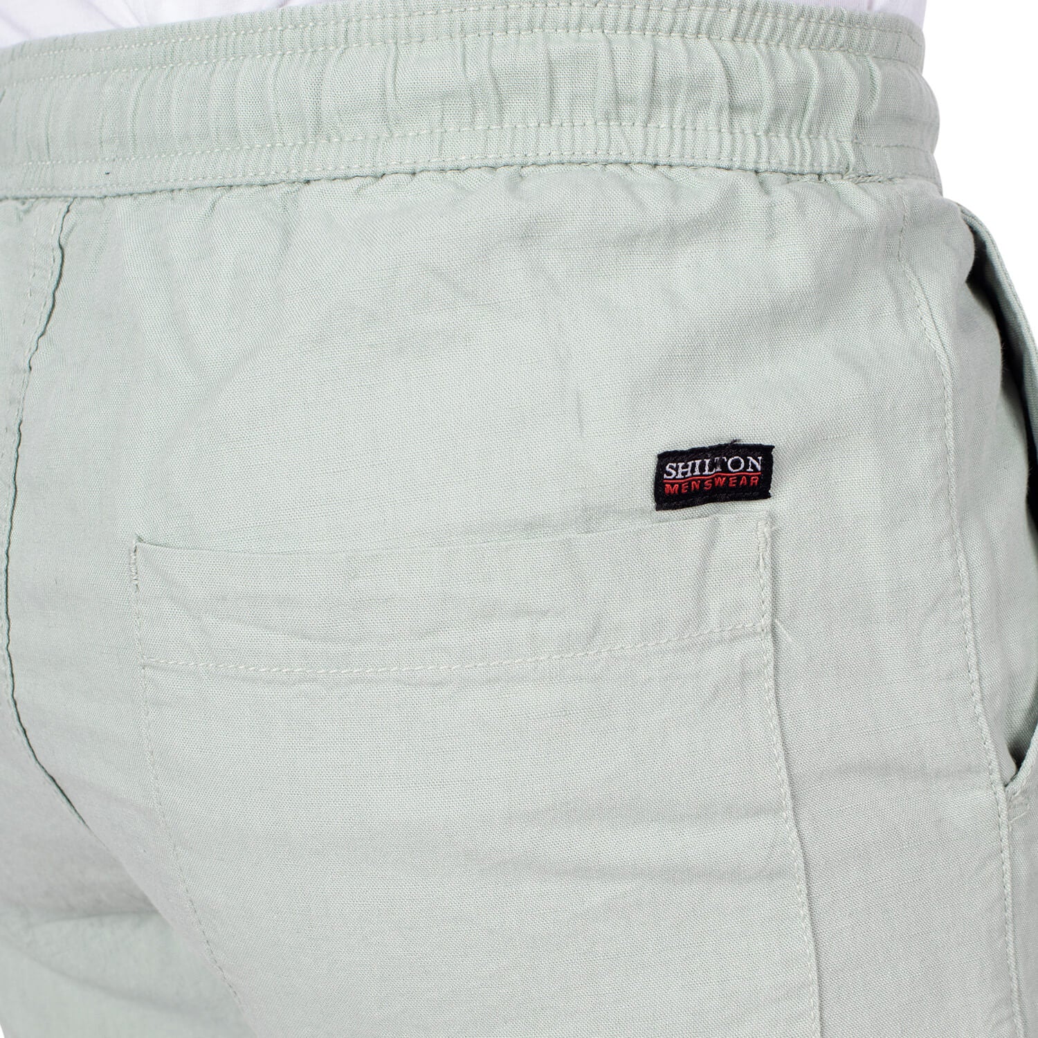 Plain linen Bermuda shorts