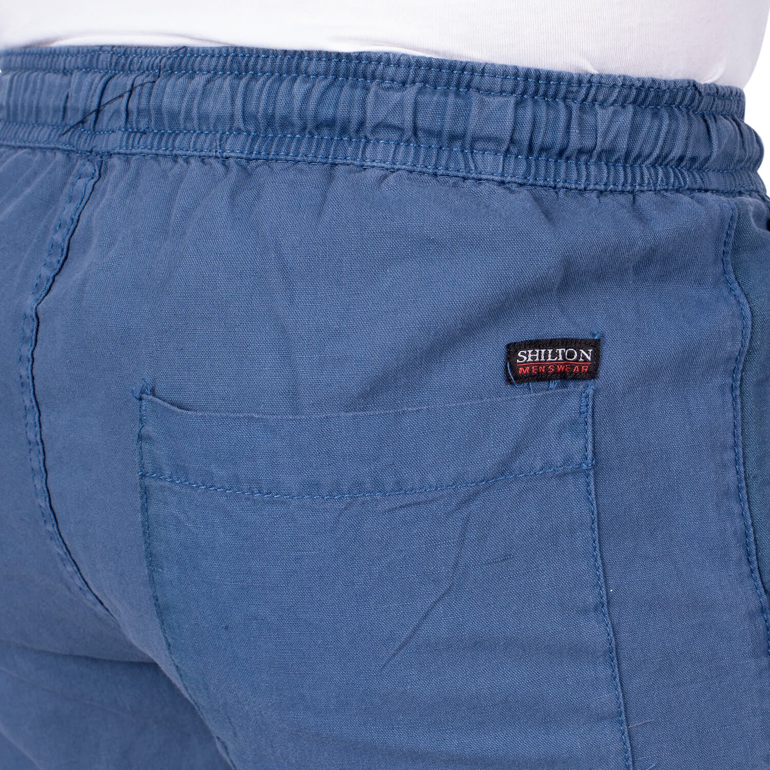 Plain linen Bermuda shorts