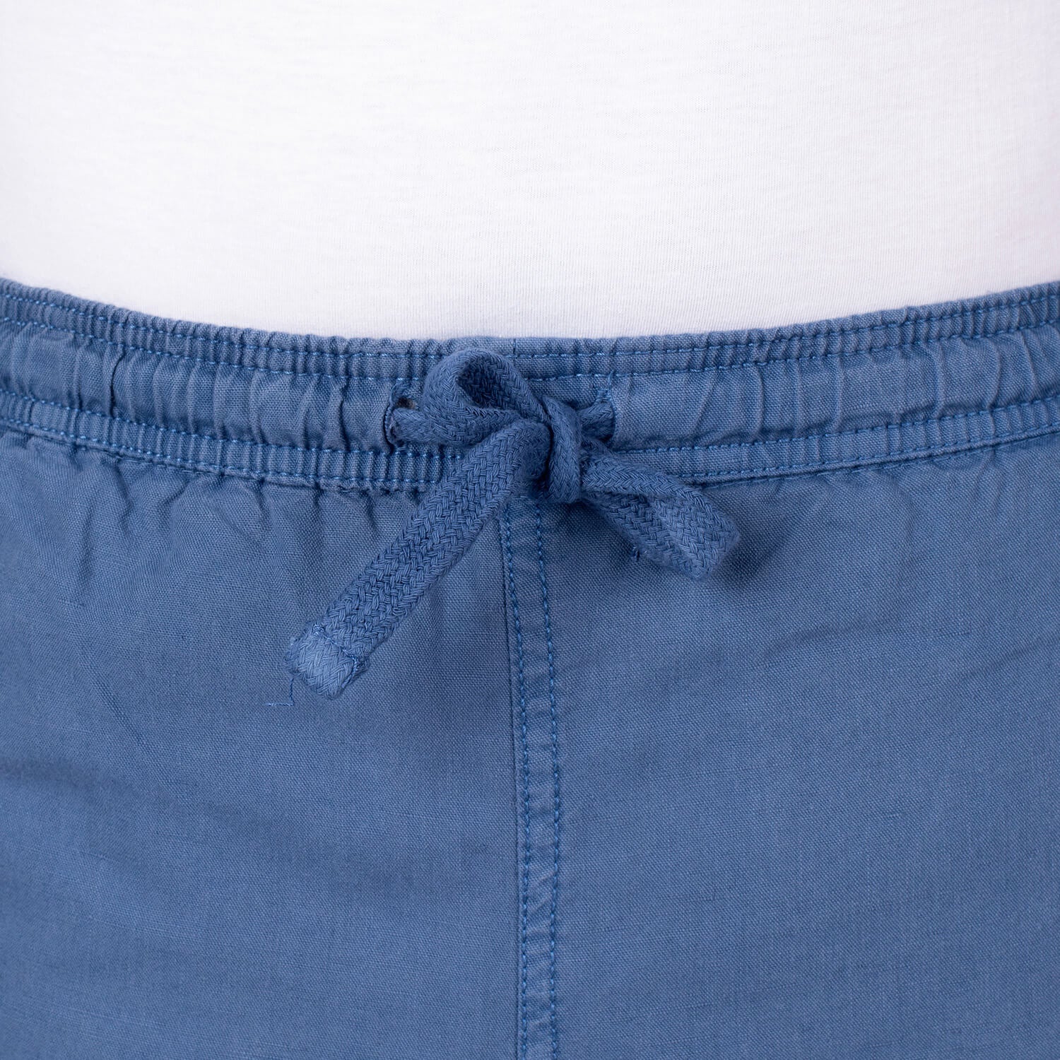 Plain linen Bermuda shorts