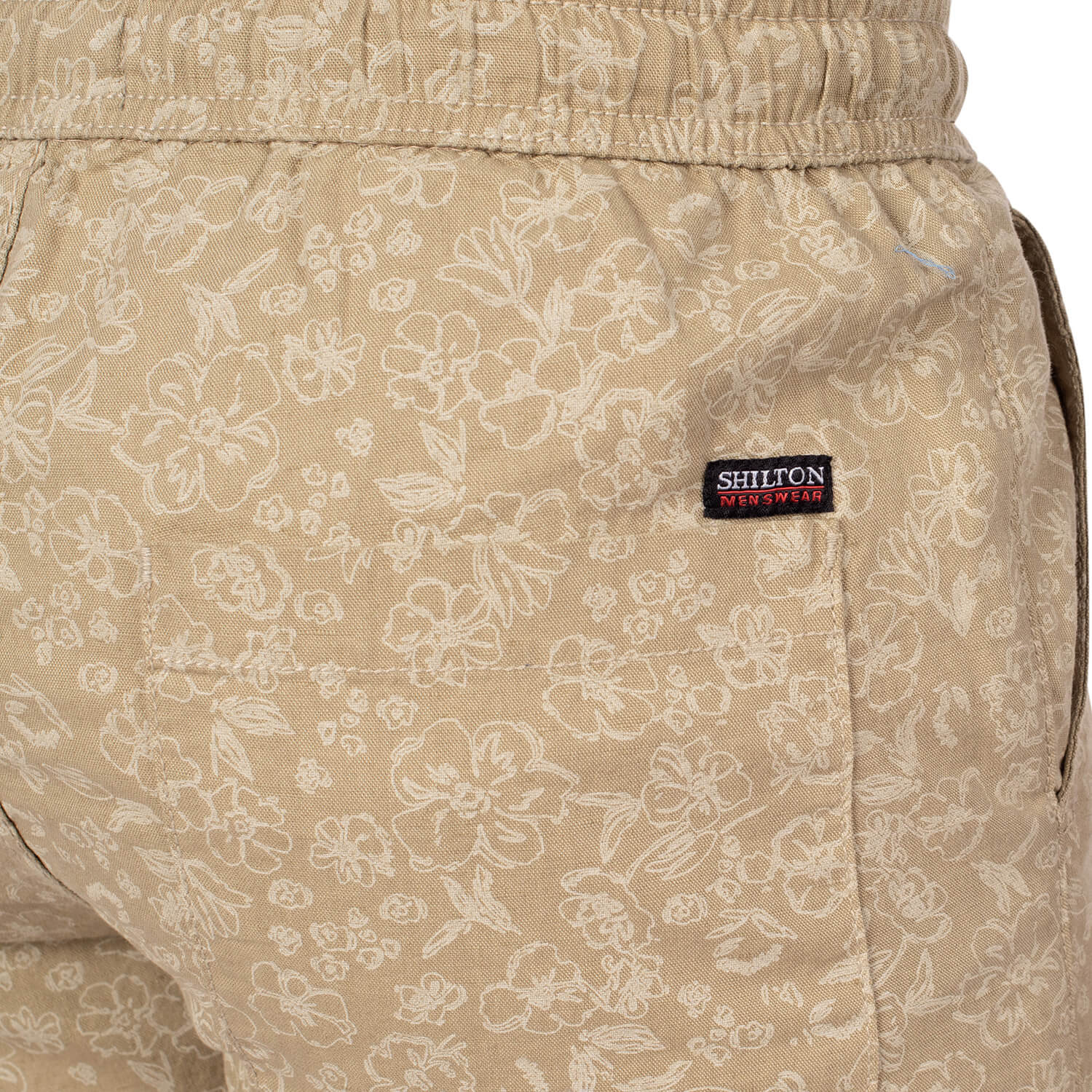 Linen print Bermuda shorts
