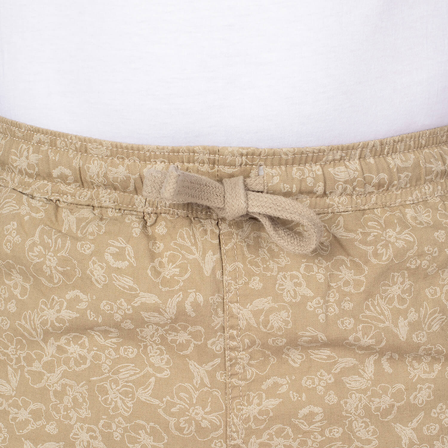 Linen print Bermuda shorts