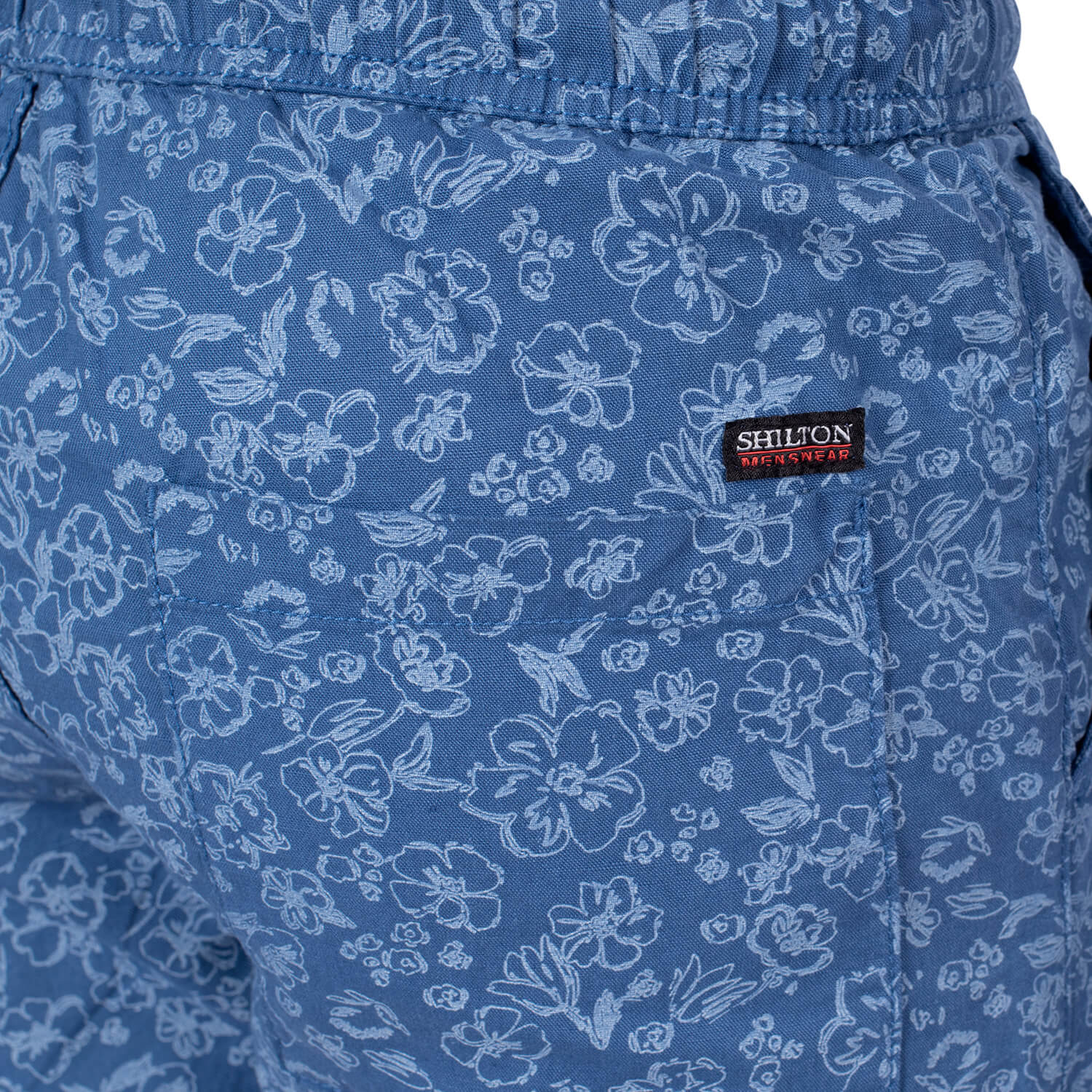 Linen print Bermuda shorts
