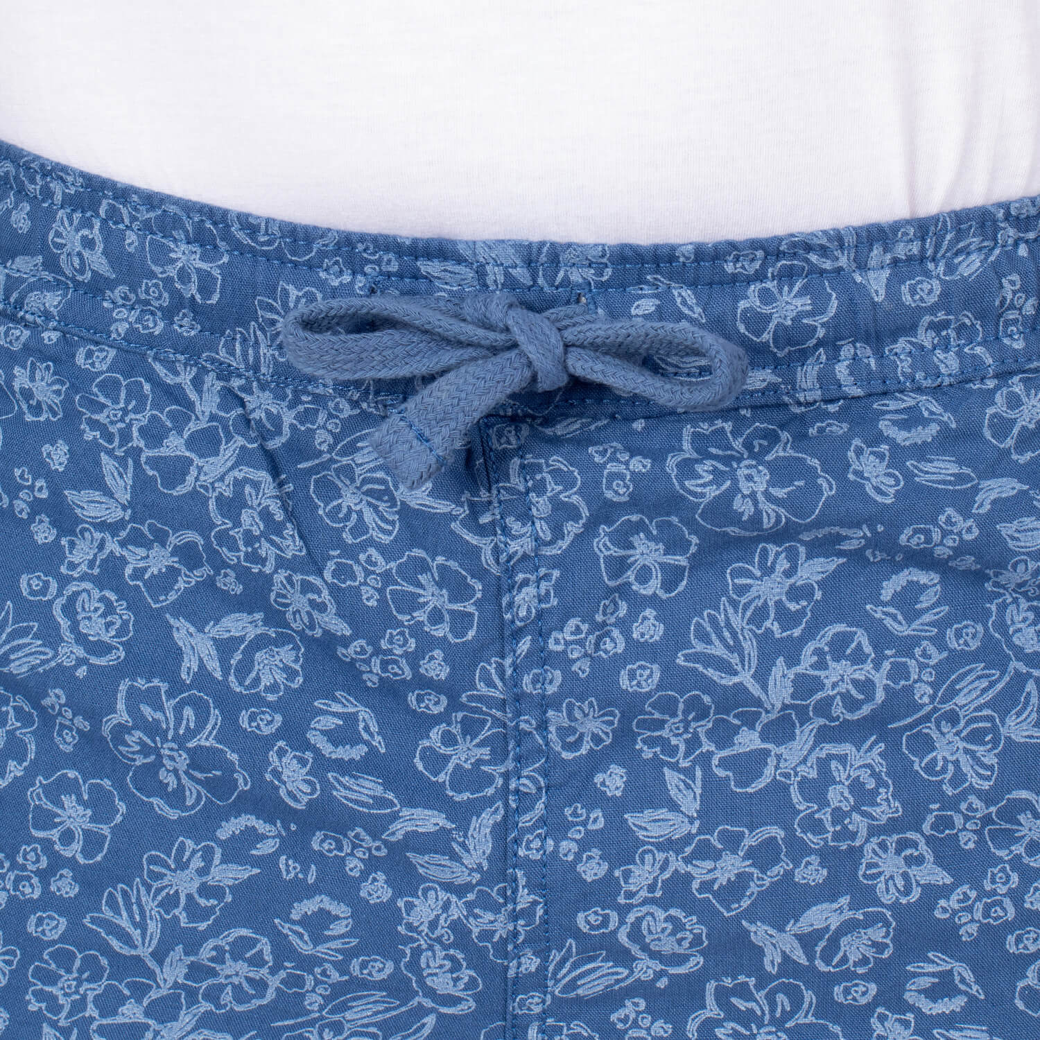 Linen print Bermuda shorts