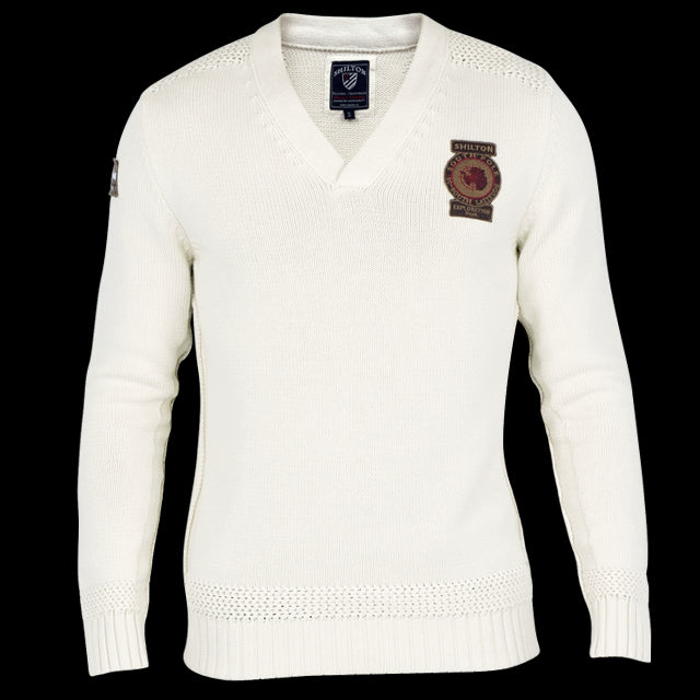 Explorer Ecru V-neck sweater - Shilton