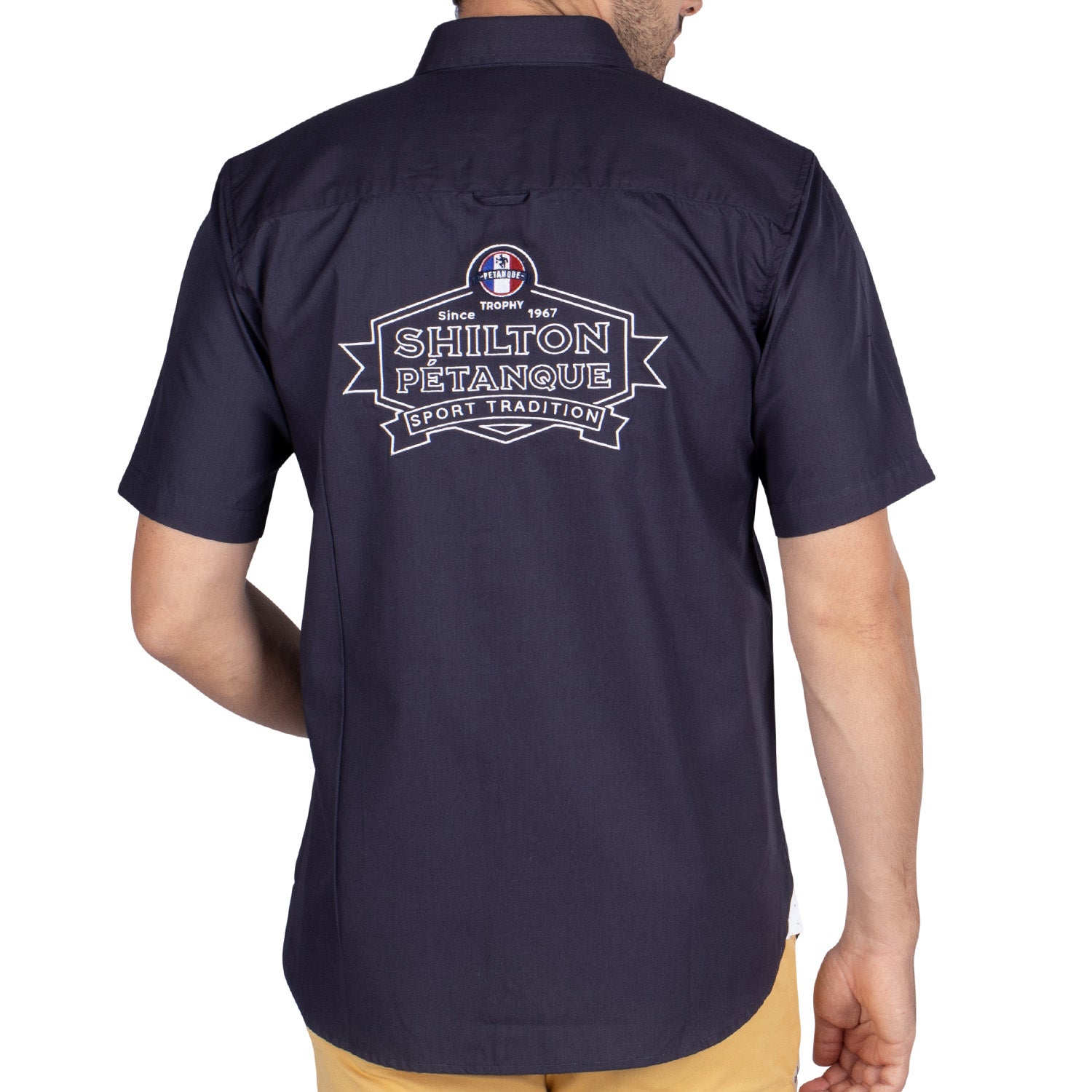 masters Navy shirt - back view - Shilton