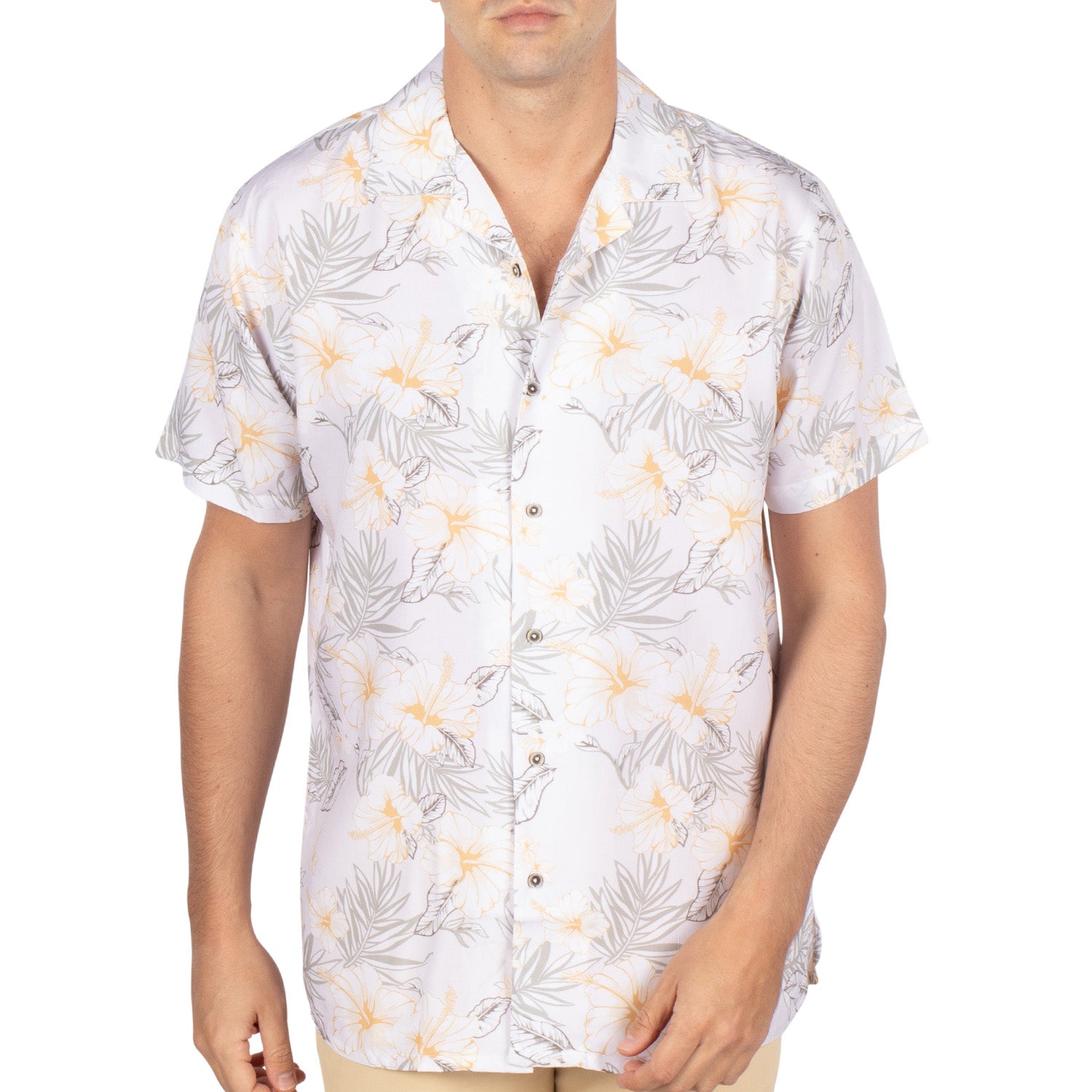 Hawai white floral shirt - Shilton